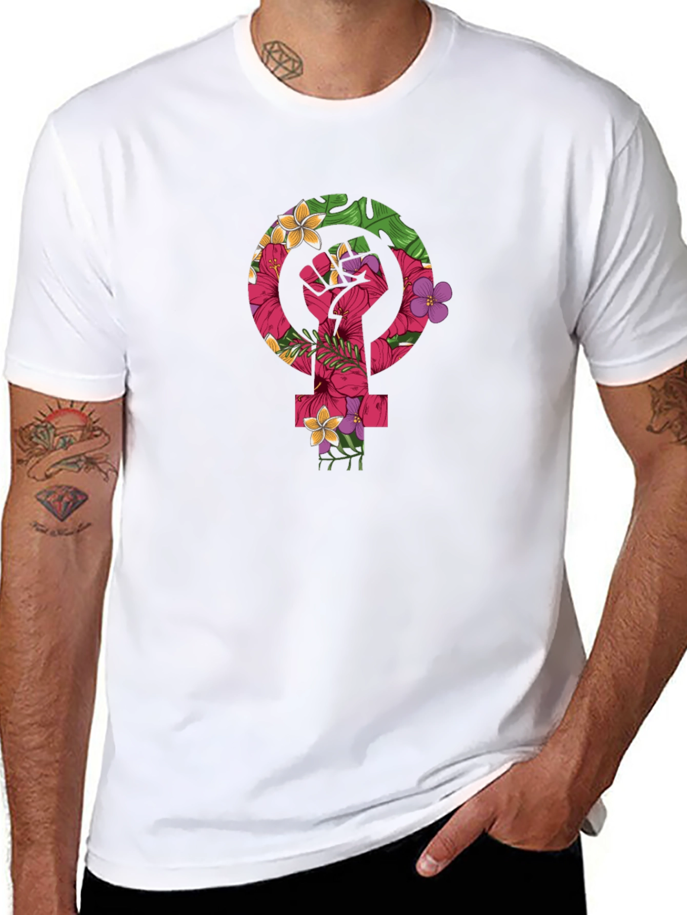 Feminist Floral Fist T-Shirt