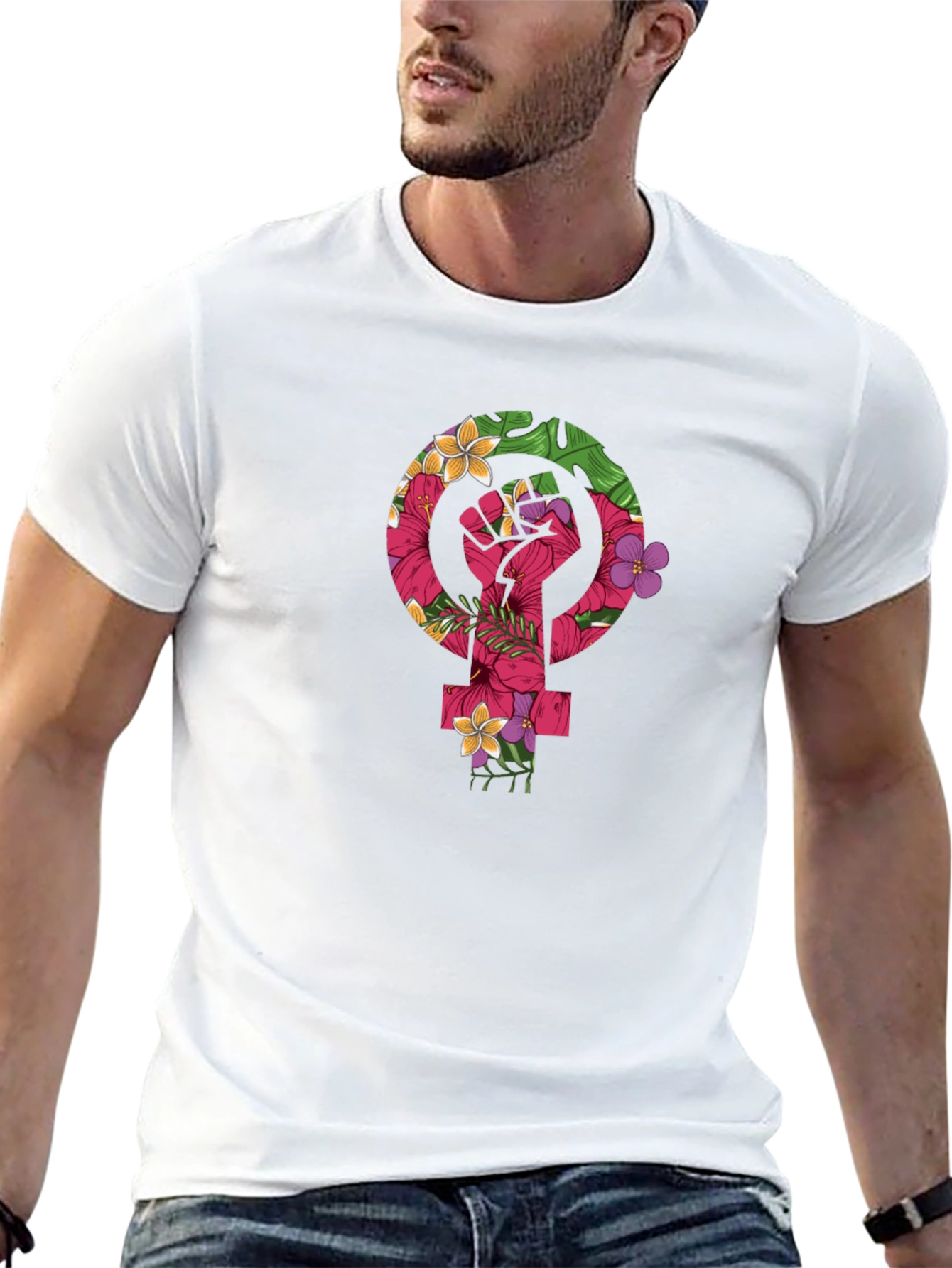 Feminist Floral Fist T-Shirt