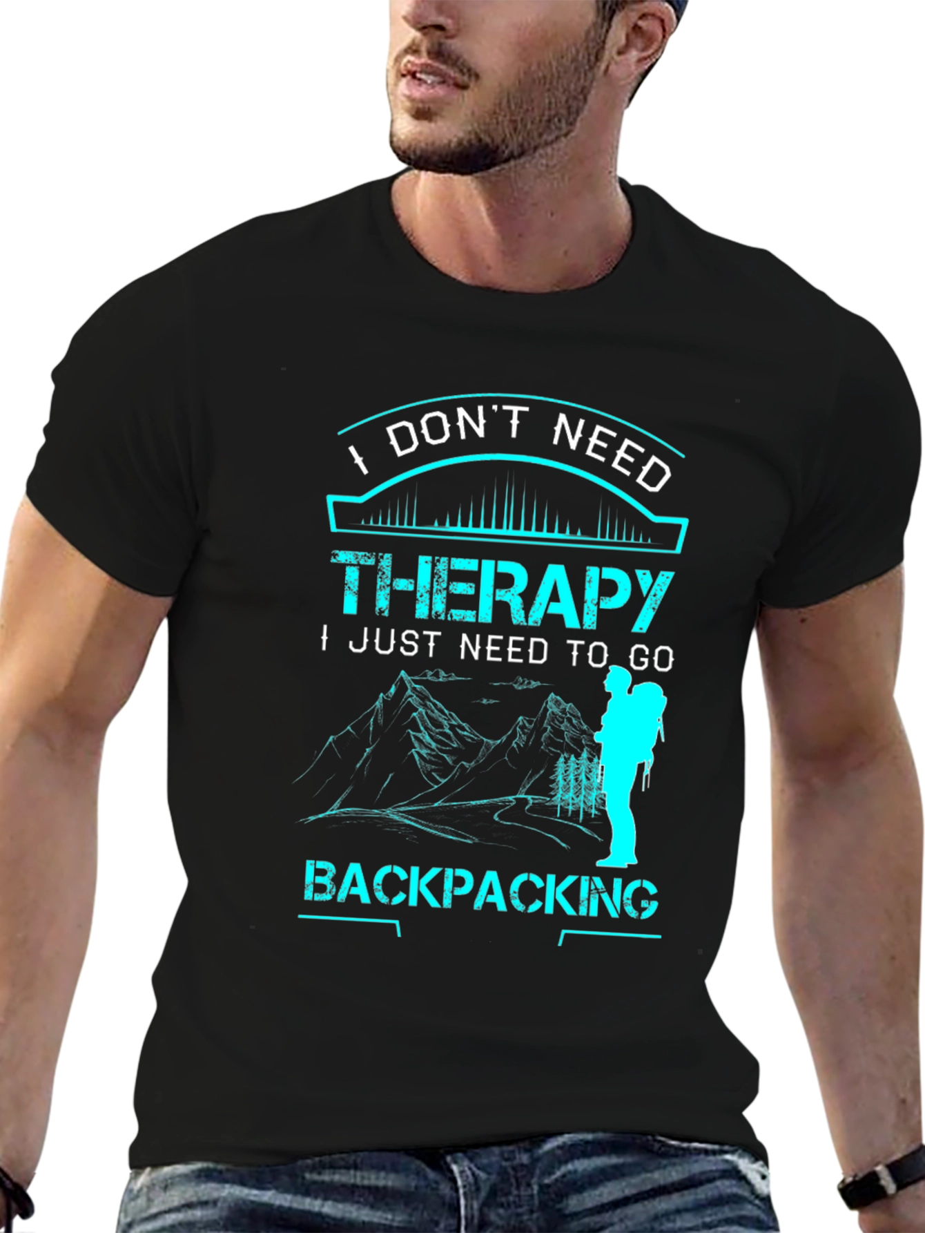 Backpacking Therapy Graphic T-Shirt