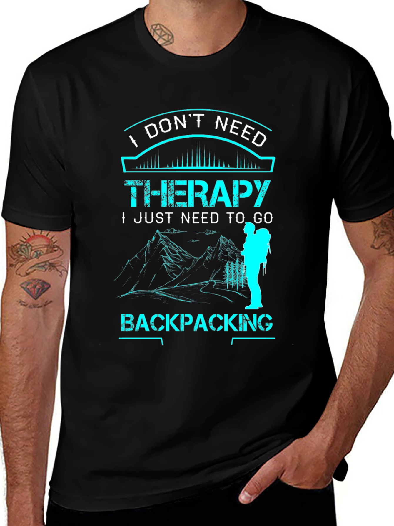Backpacking Therapy Graphic T-Shirt
