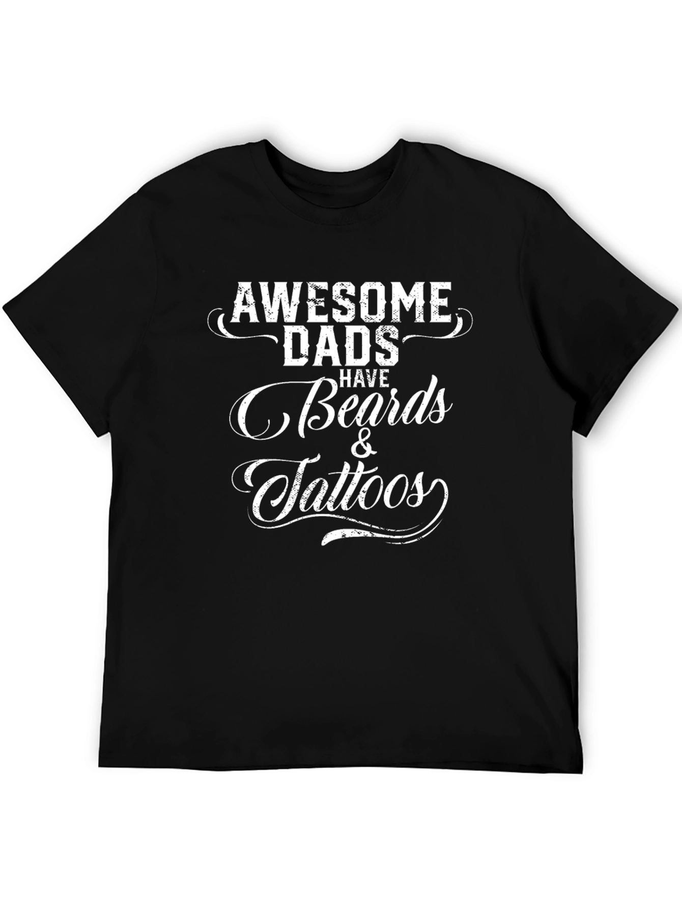 Awesome Dads Beards & Tattoos Graphic T-Shirt