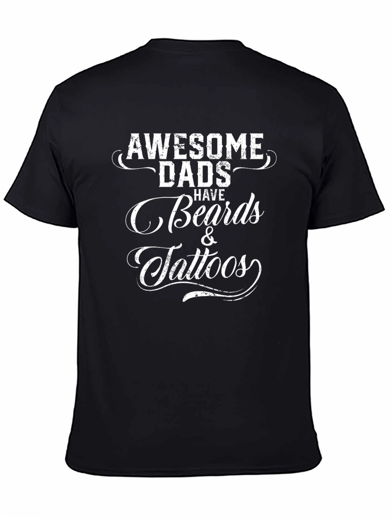Awesome Dads Beards & Tattoos Graphic T-Shirt