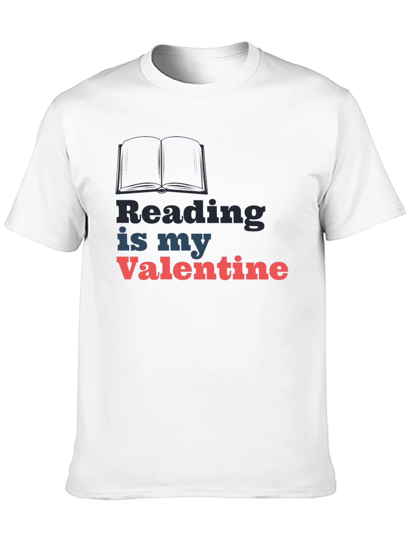 Reading Is My Valentine Black T-Shirt