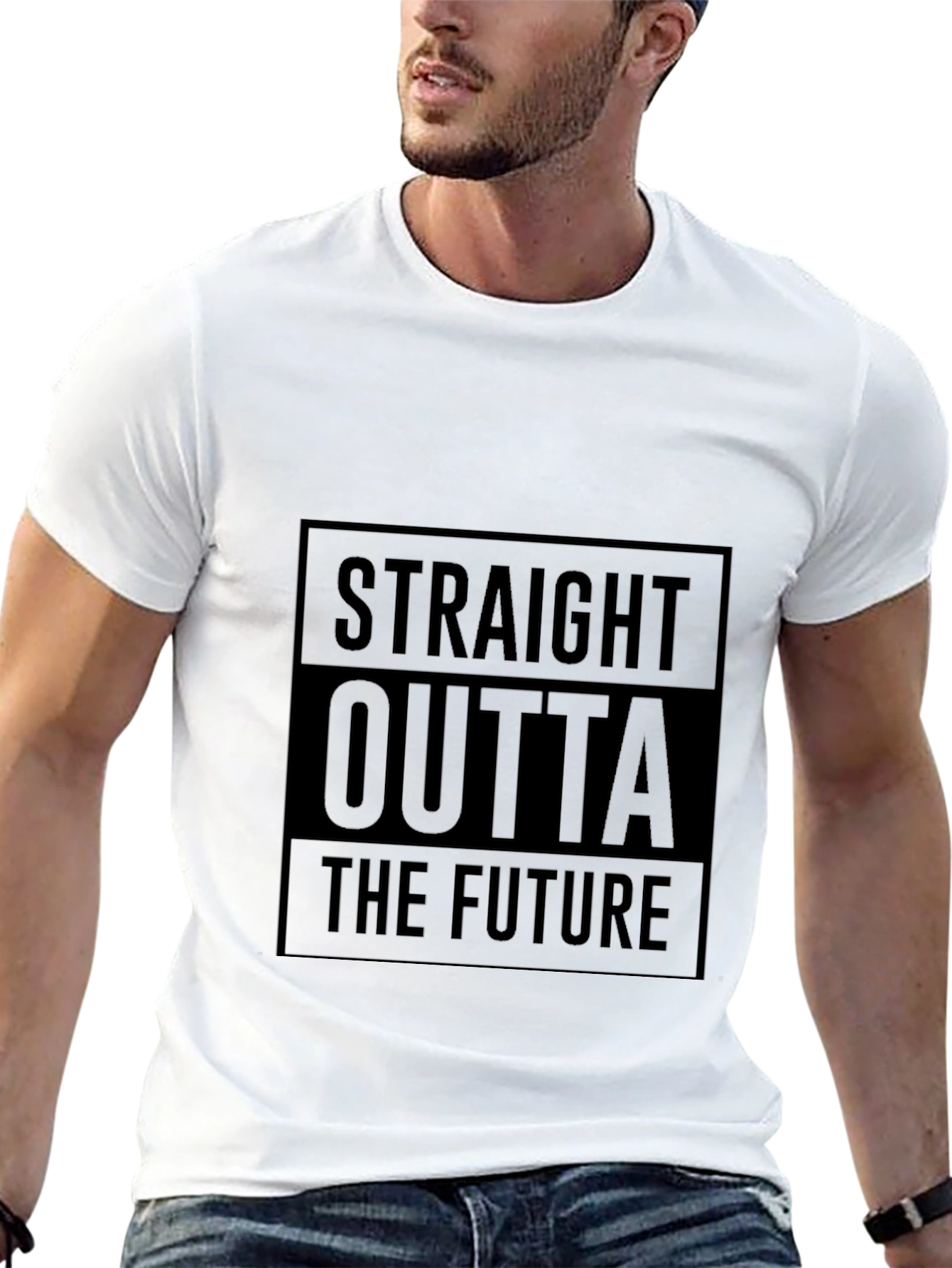 Straight Outta The Future Black T-Shirt