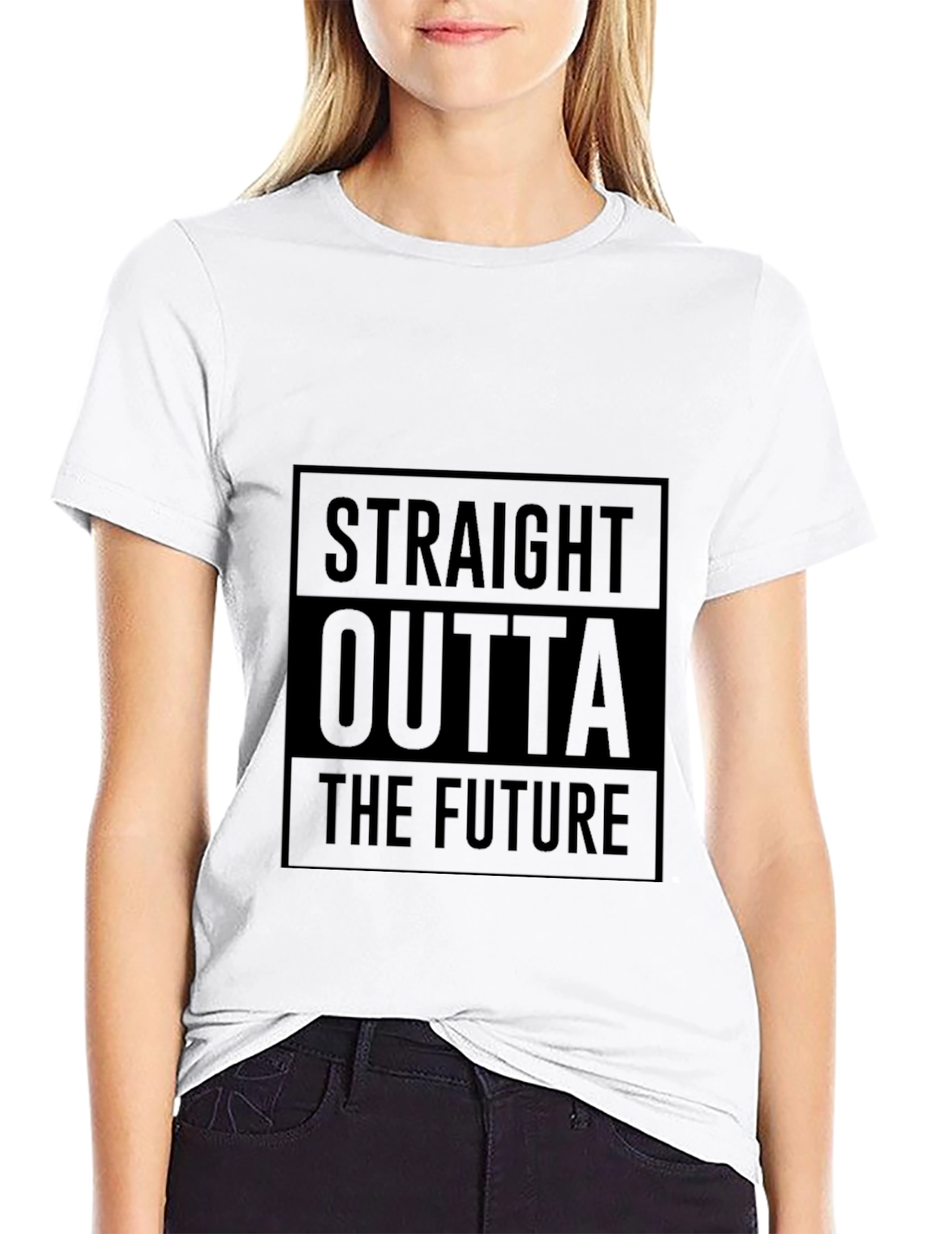 Straight Outta The Future Black T-Shirt