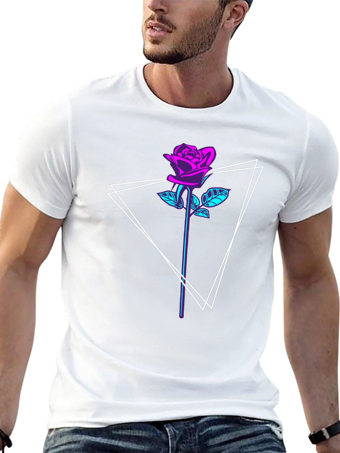 Cyberpunk Rose T-Shirt - Graphic Tee for Men