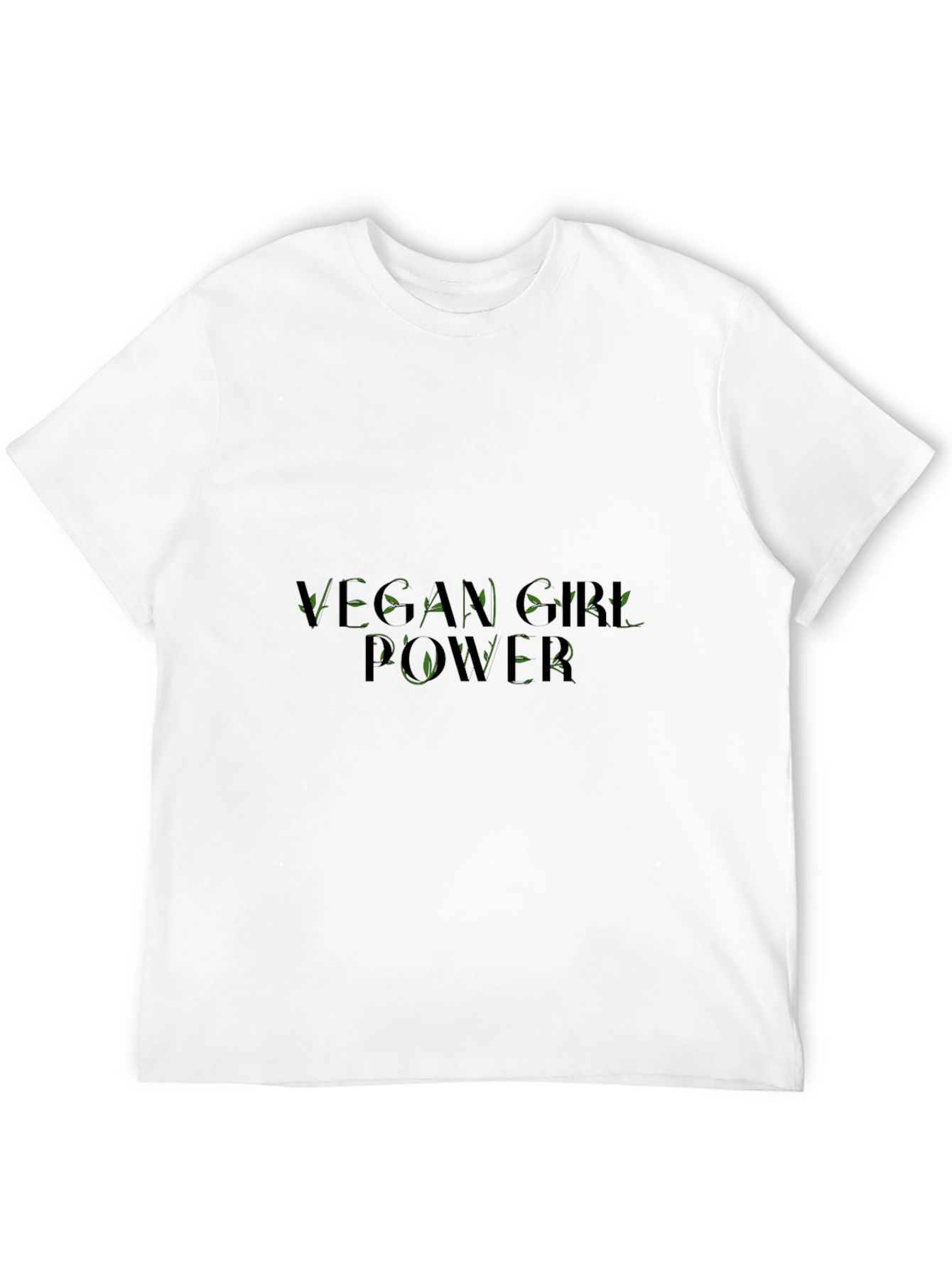 Vegan Girl Power Tee - Black Cotton Graphic T-Shirt