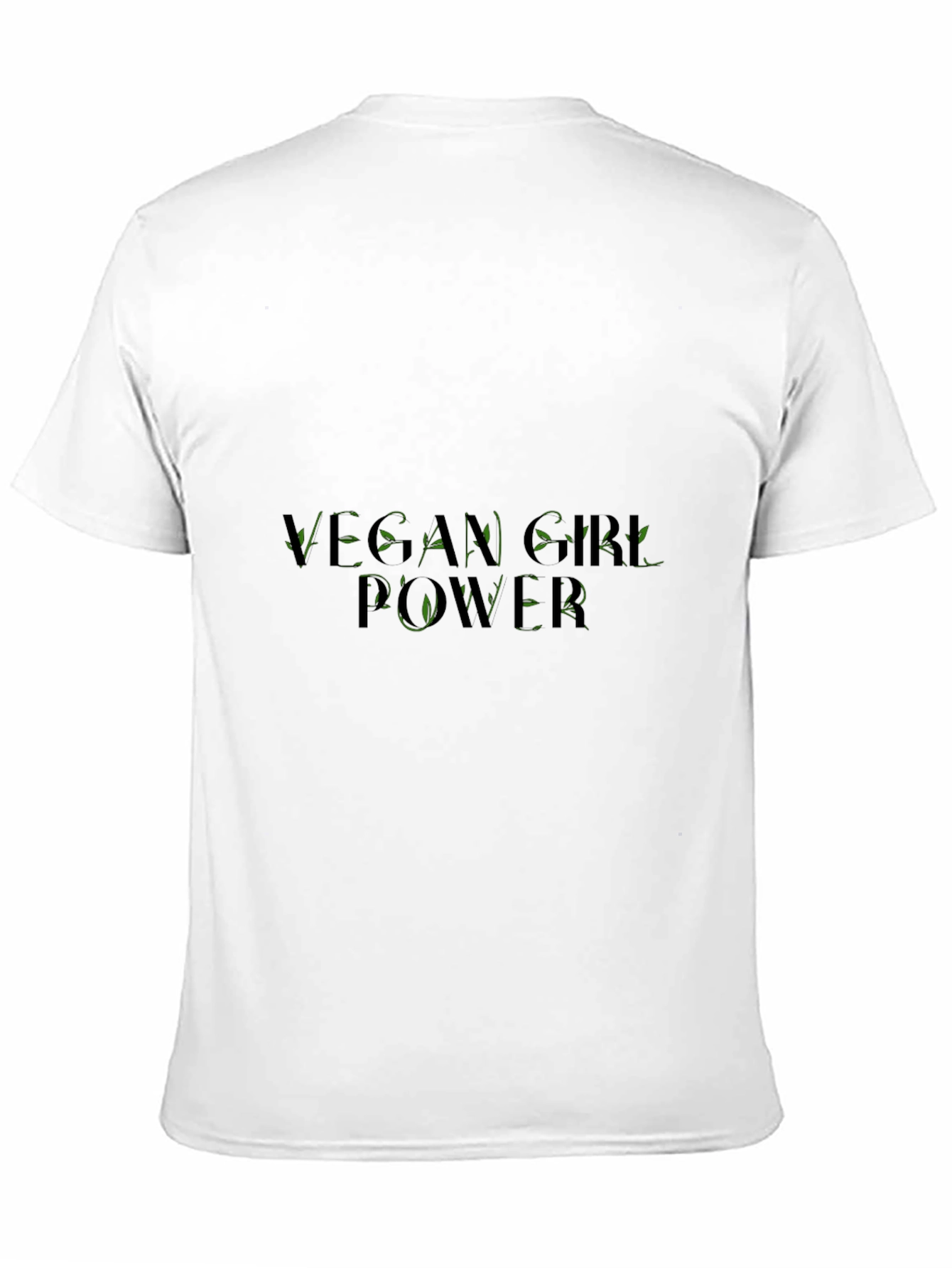 Vegan Girl Power Tee - Black Cotton Graphic T-Shirt