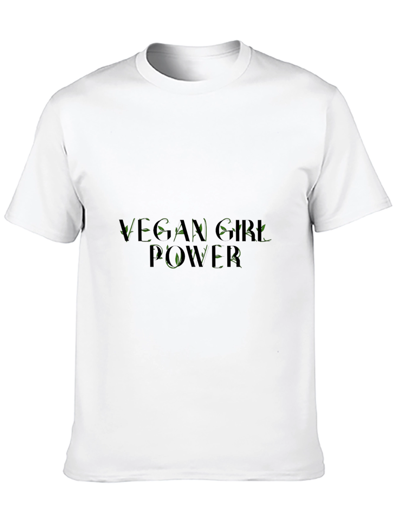 Vegan Girl Power Tee - Black Cotton Graphic T-Shirt