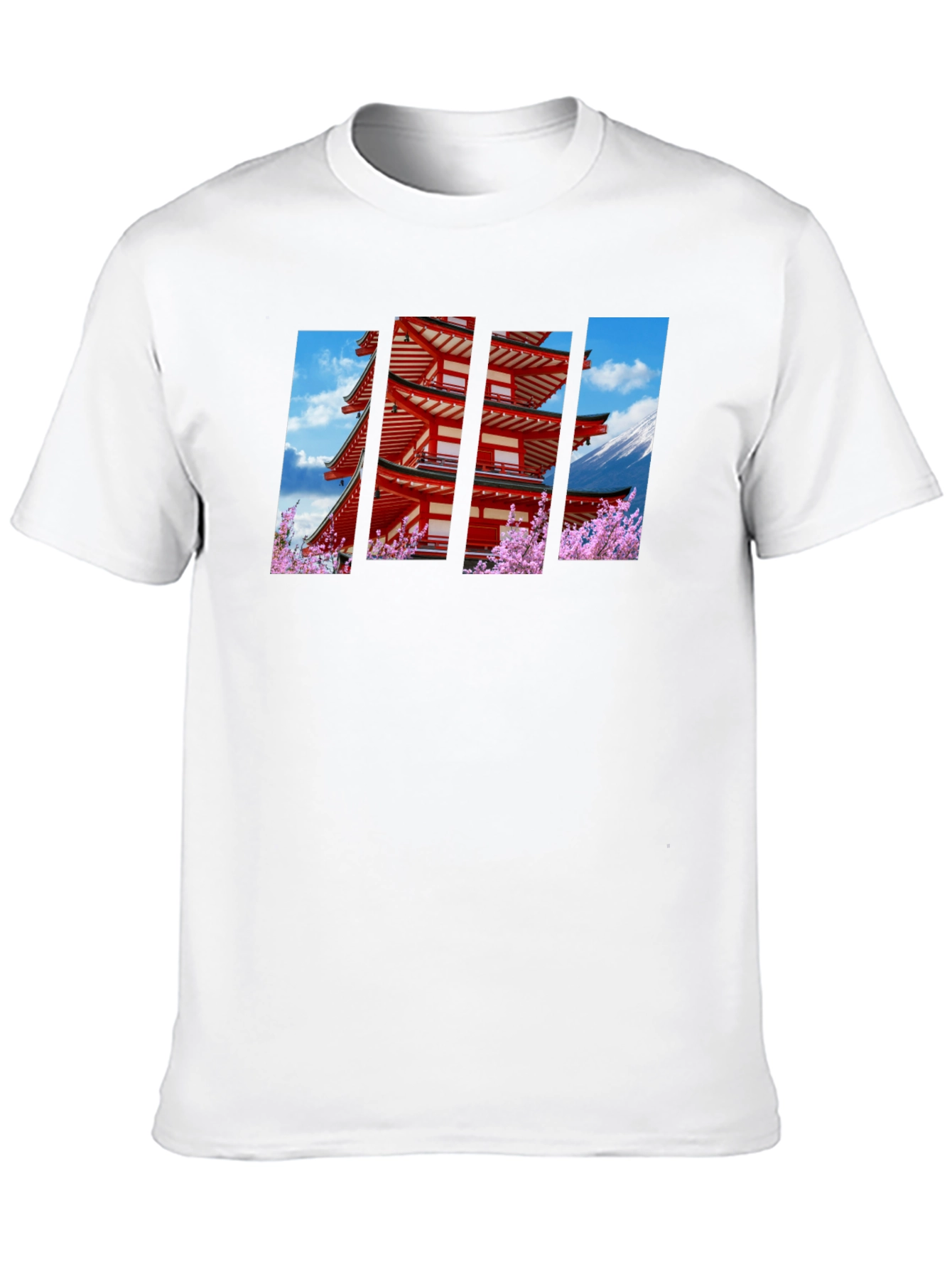 Japanese Pagoda Graphic Black T-Shirt
