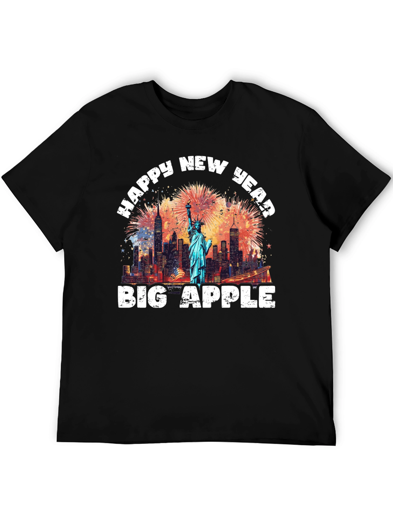 Happy New Year Big Apple Graphic Tee