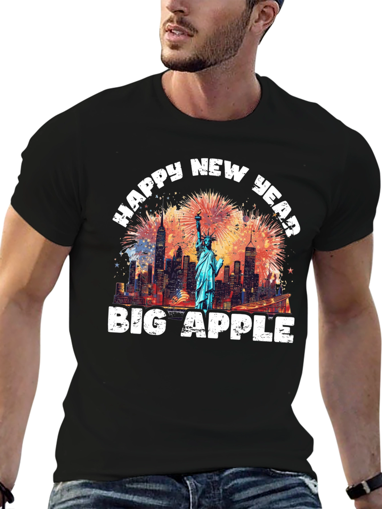 Happy New Year Big Apple Graphic Tee