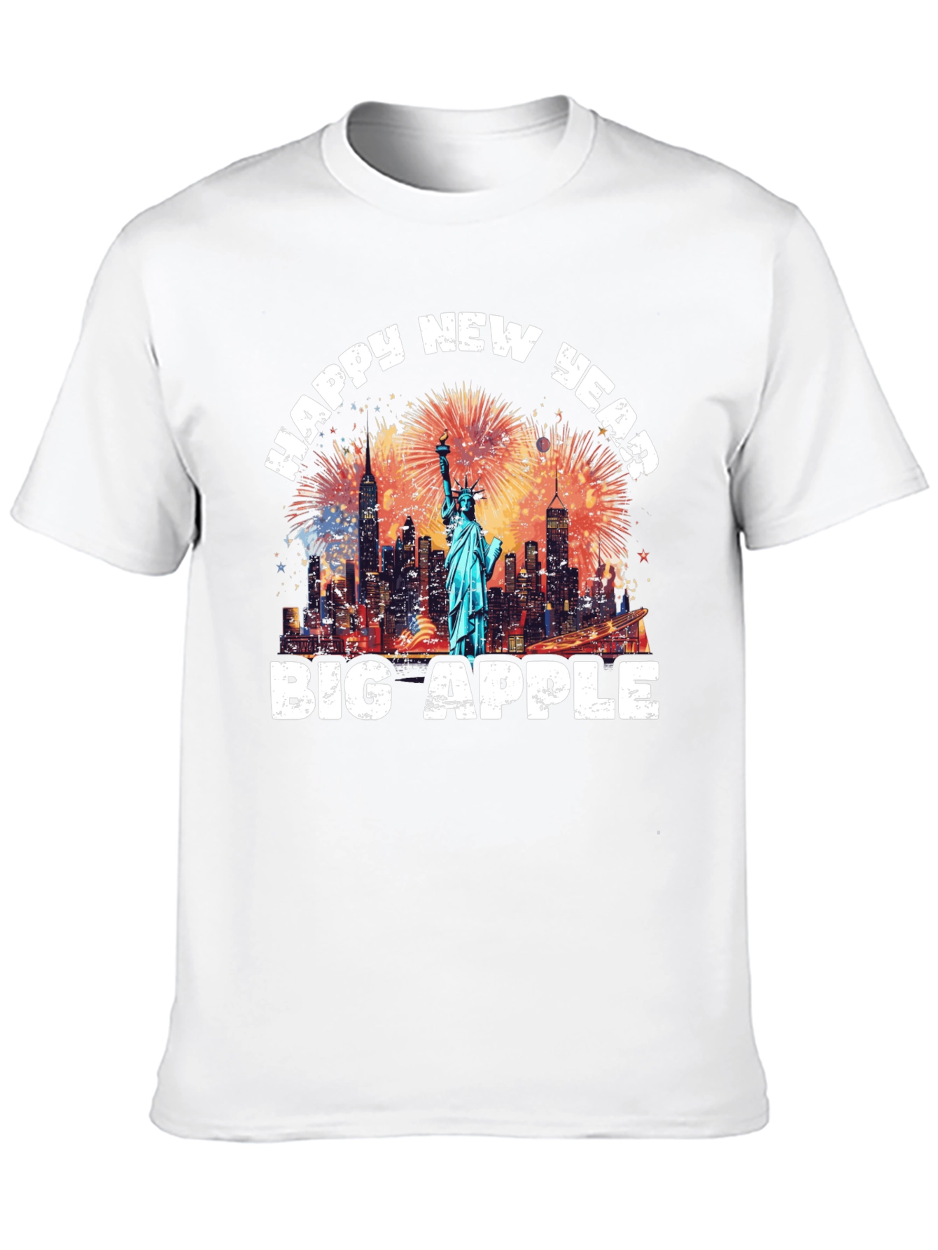 Happy New Year Big Apple Graphic Tee