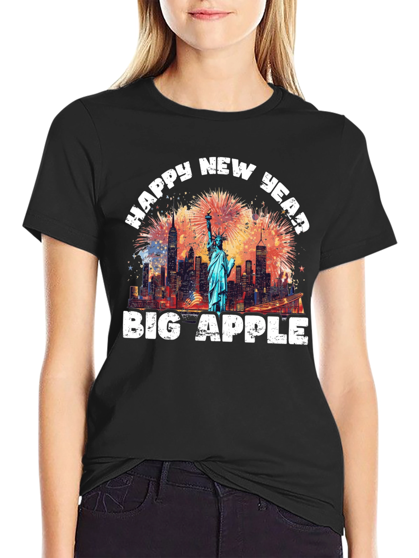 Happy New Year Big Apple Graphic Tee