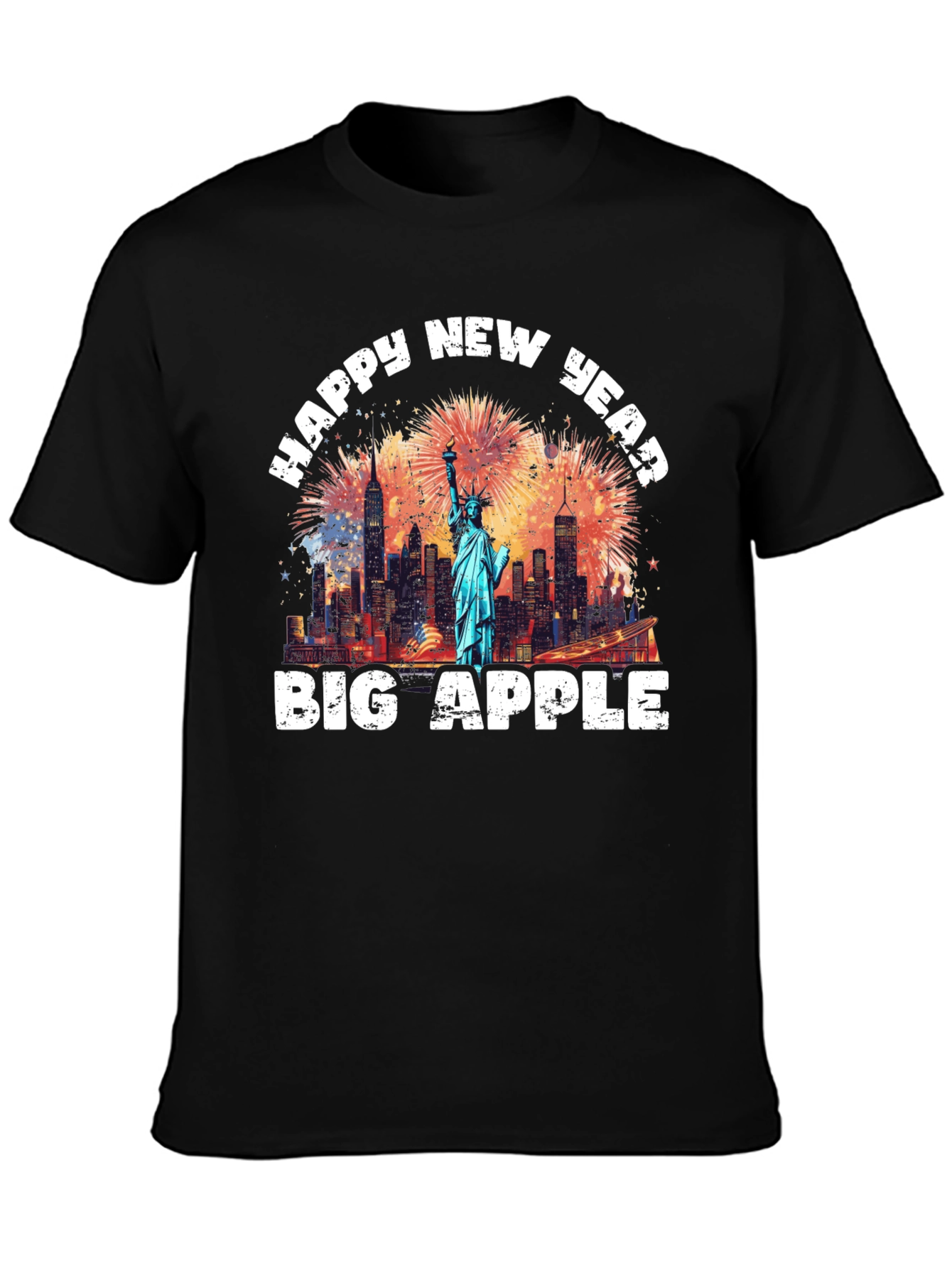 Happy New Year Big Apple Graphic Tee