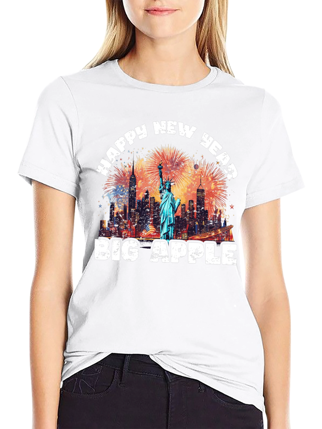 Happy New Year Big Apple Graphic Tee