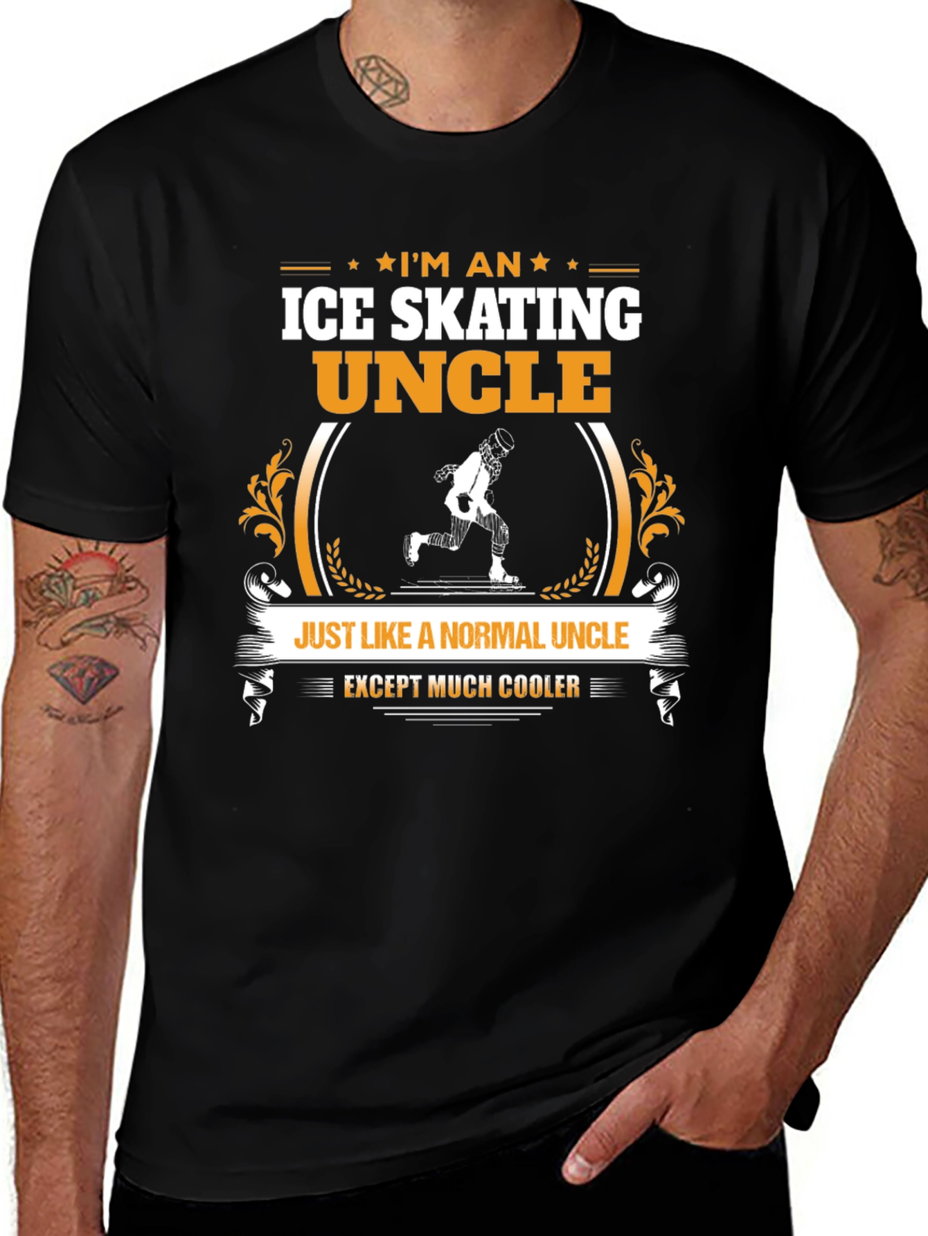 Ice Skating Uncle T-Shirt - Cool Uncle Gift