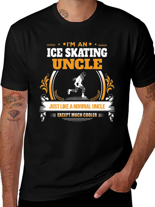 Ice Skating Uncle T-Shirt - Cool Uncle Gift