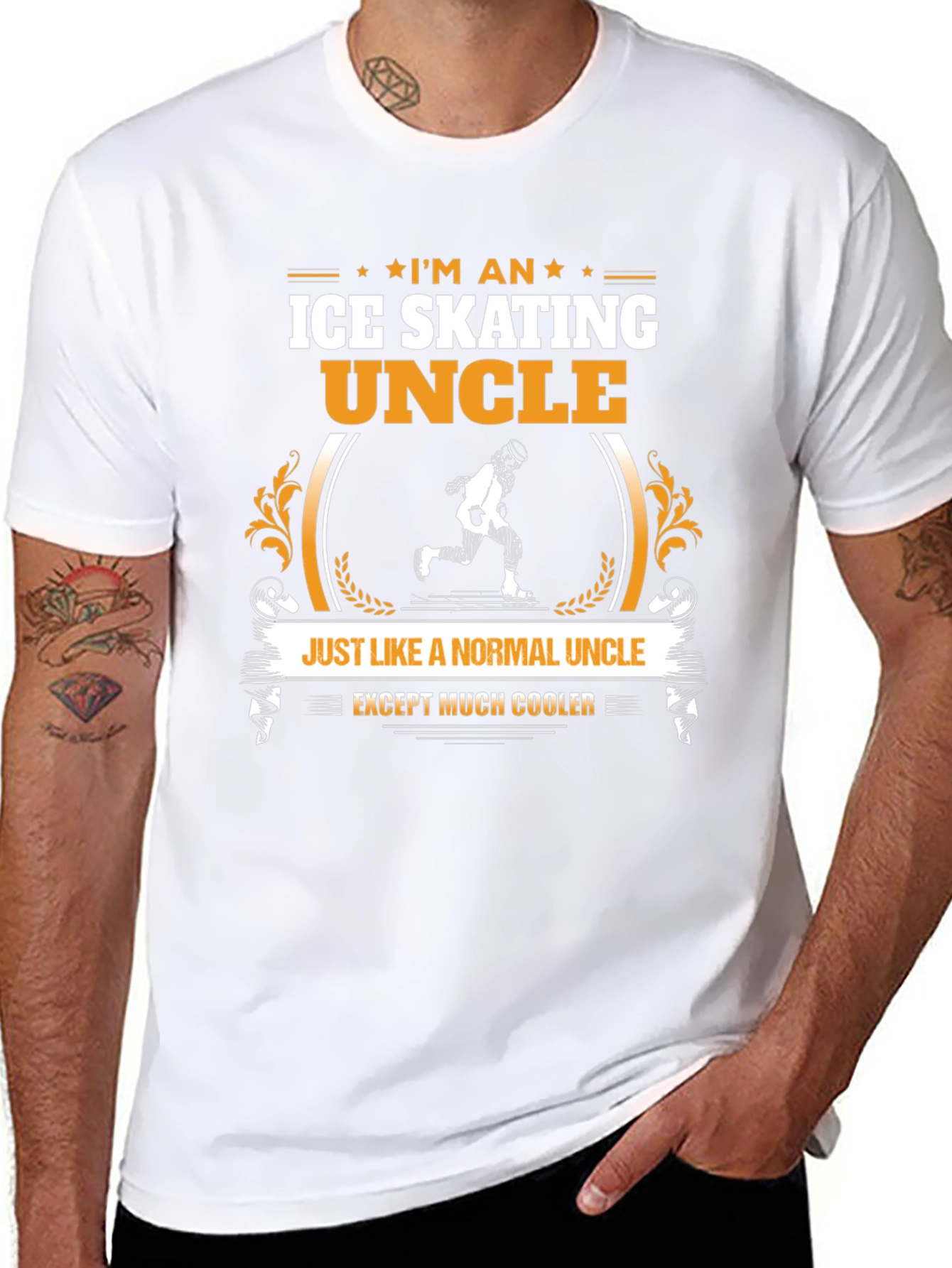 Ice Skating Uncle T-Shirt - Cool Uncle Gift