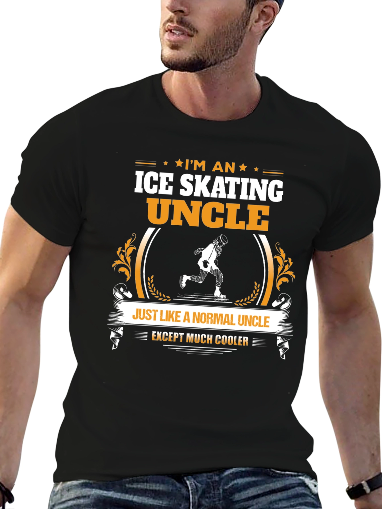 Ice Skating Uncle T-Shirt - Cool Uncle Gift