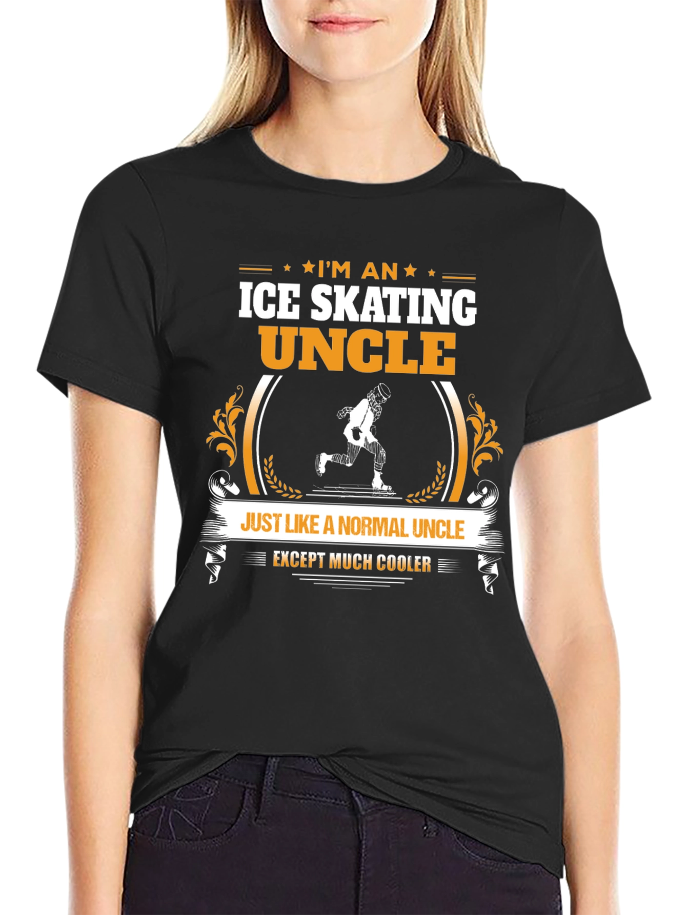 Ice Skating Uncle T-Shirt - Cool Uncle Gift