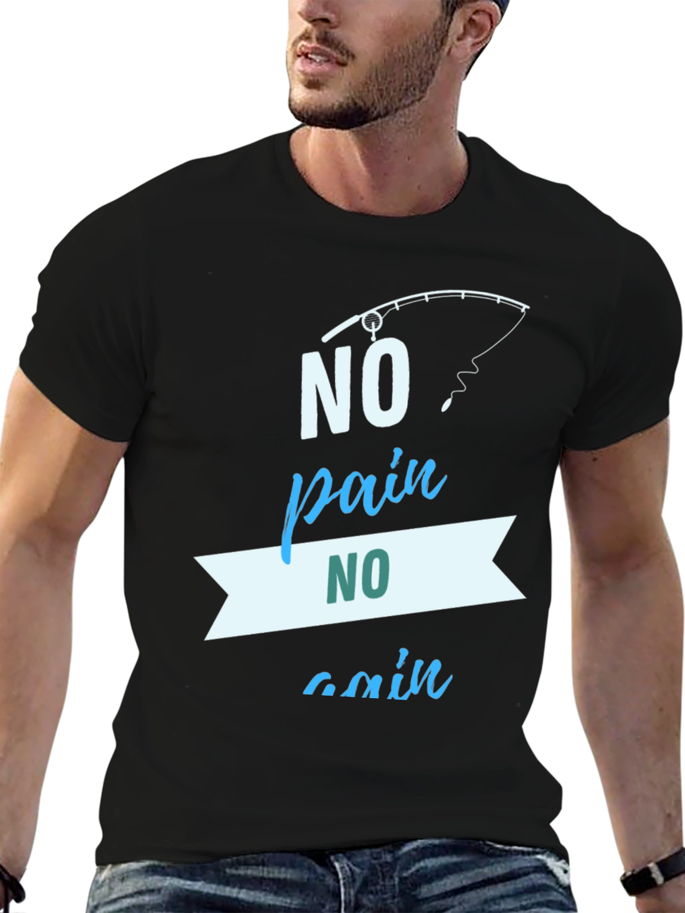 No Pain No Gain Fishing T-Shirt