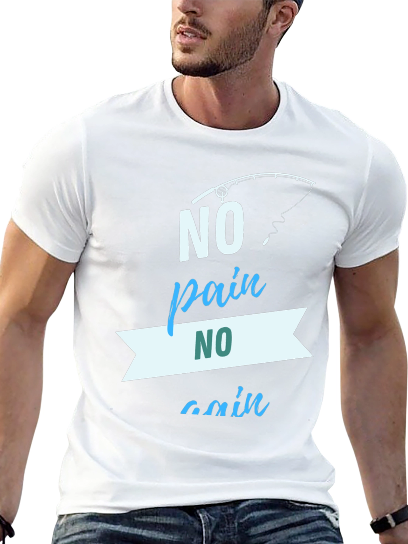 No Pain No Gain Fishing T-Shirt
