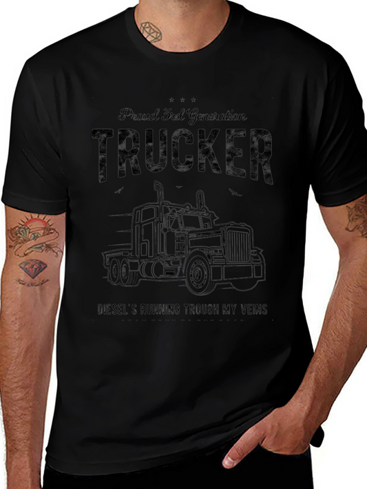 Proud Trucker 3rd Generation Black T-Shirt
