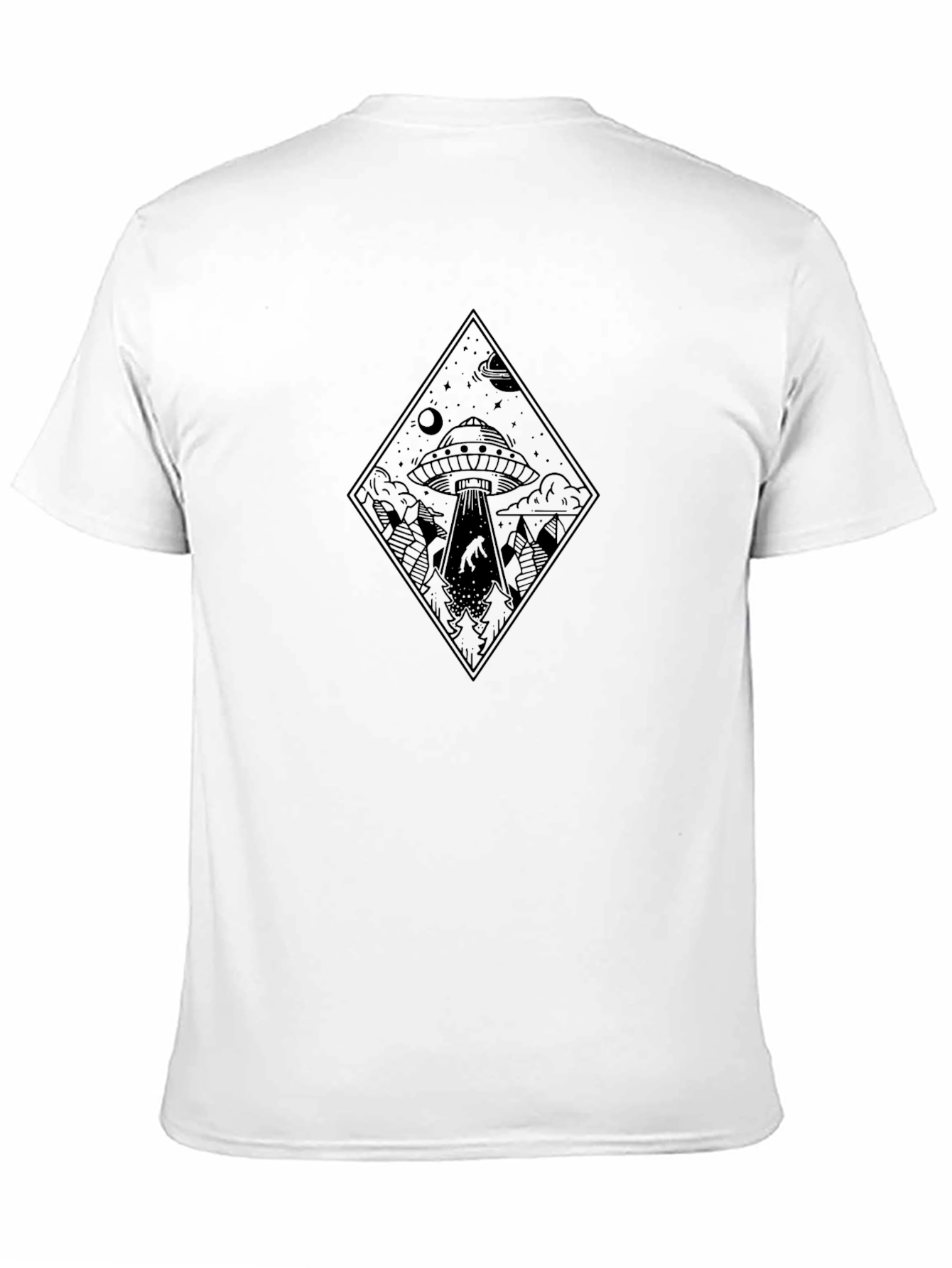 UFO Abduction Graphic Tee - Black