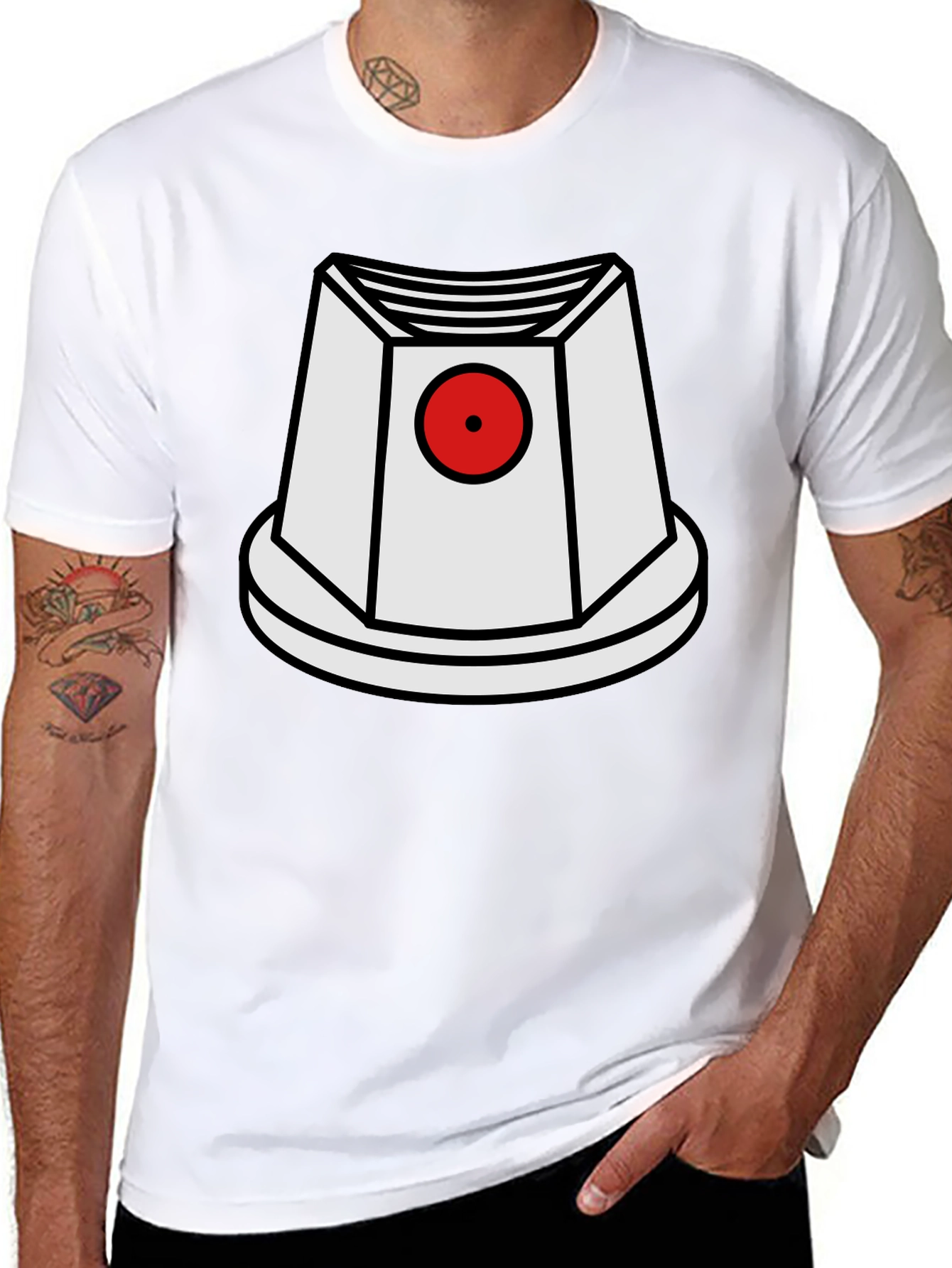 Funky Graphic Tee - Spray Paint Cap Design