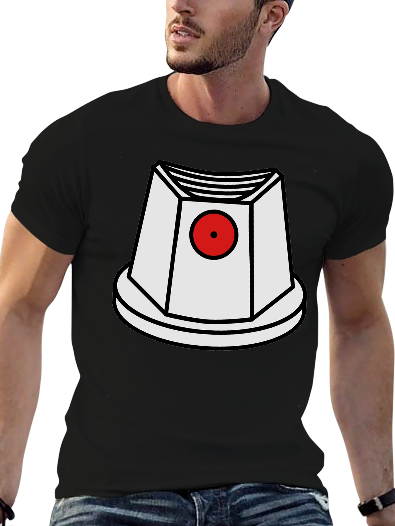 Funky Graphic Tee - Spray Paint Cap Design