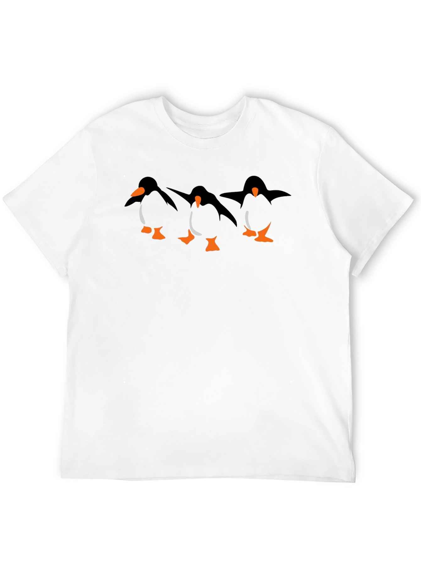 Penguin Parade Graphic Tee - Black Casual T-Shirt