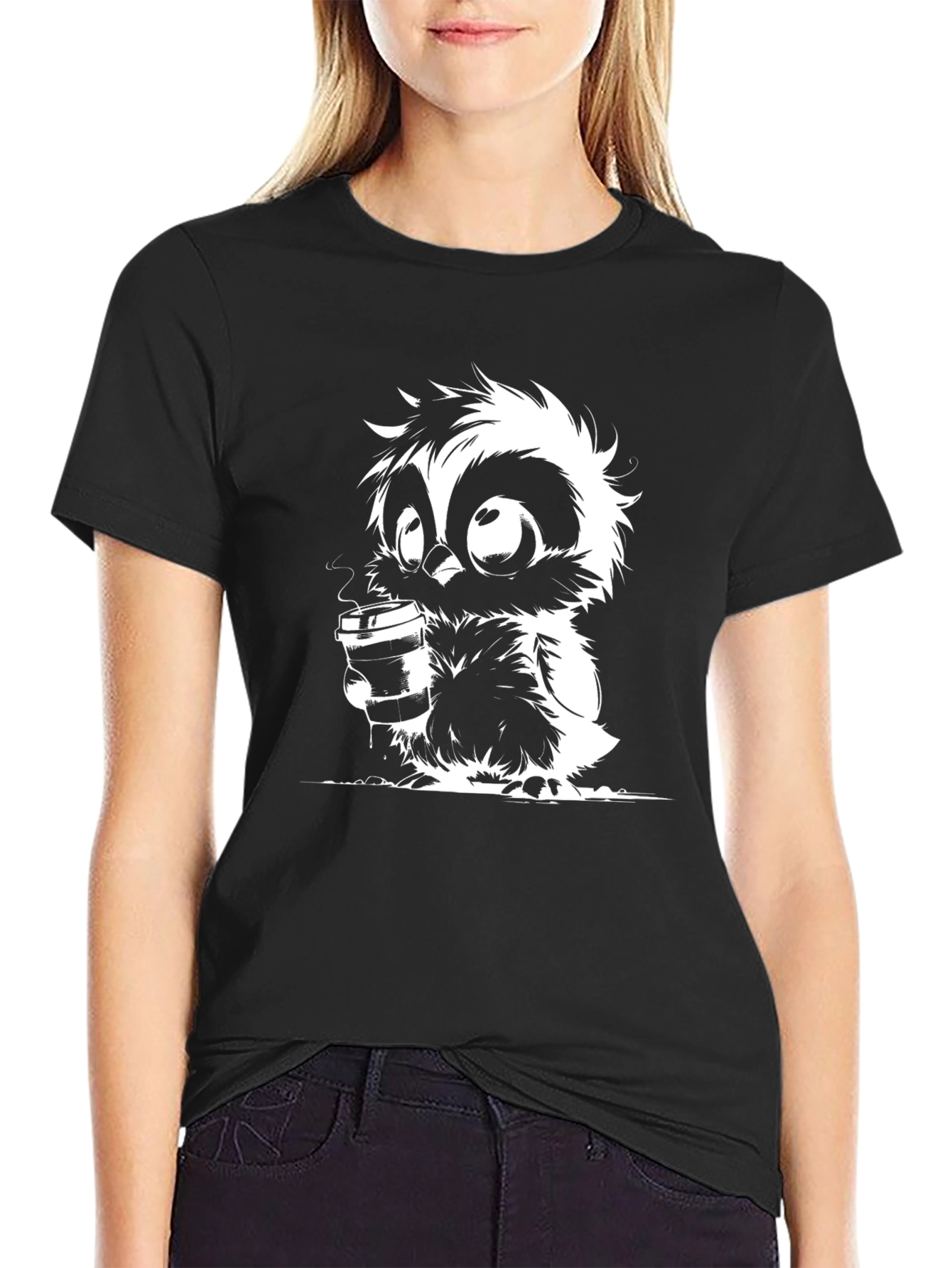 Owl Coffee Lover Graphic T-Shirt