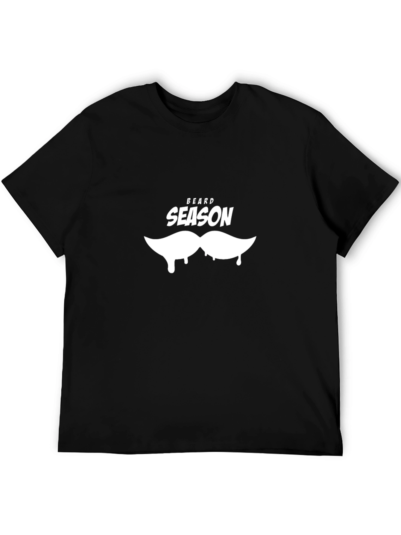 Beard Season Black T-Shirt - Mens Novelty Tee