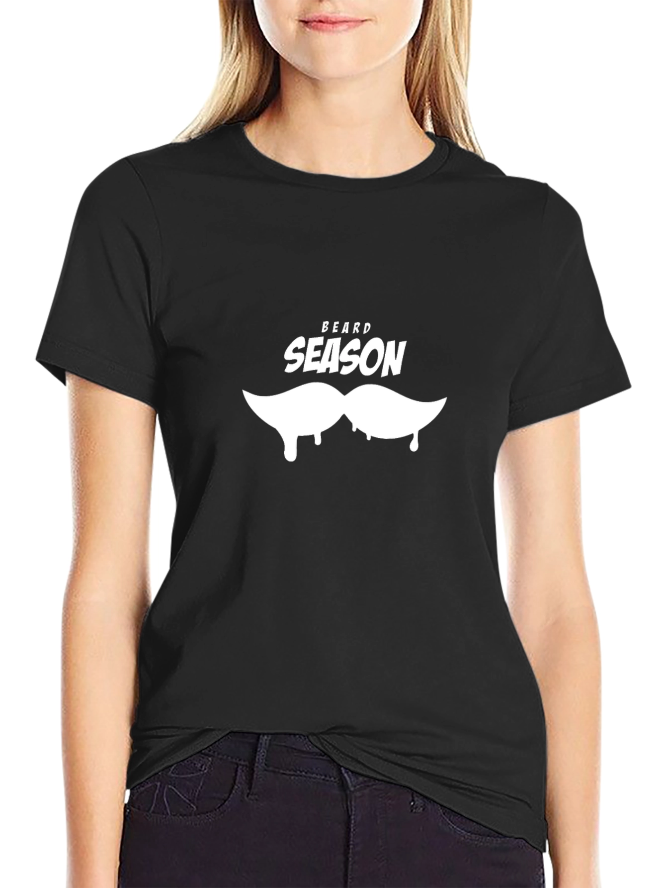 Beard Season Black T-Shirt - Mens Novelty Tee