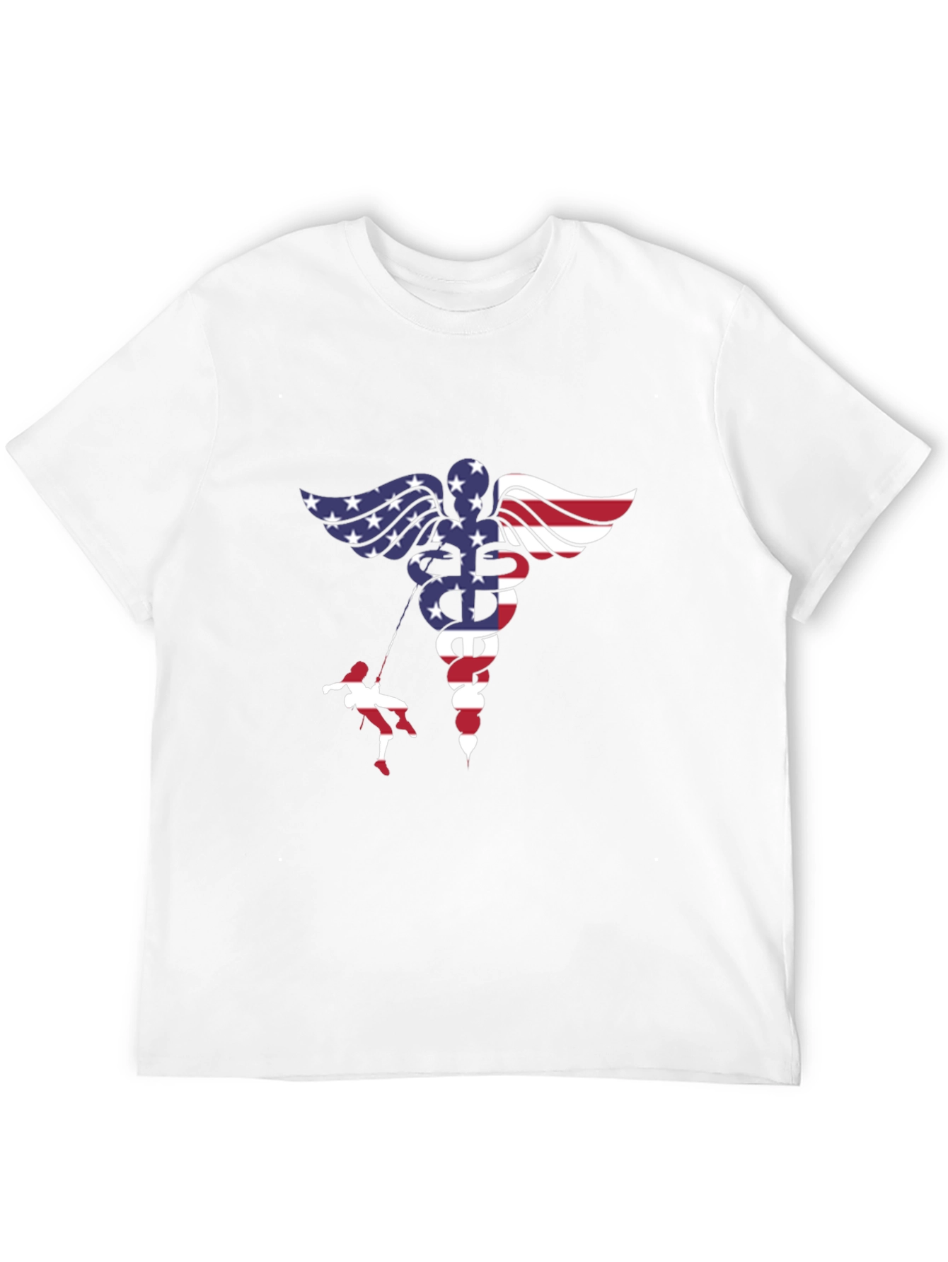 American Flag Medical Symbol T-Shirt