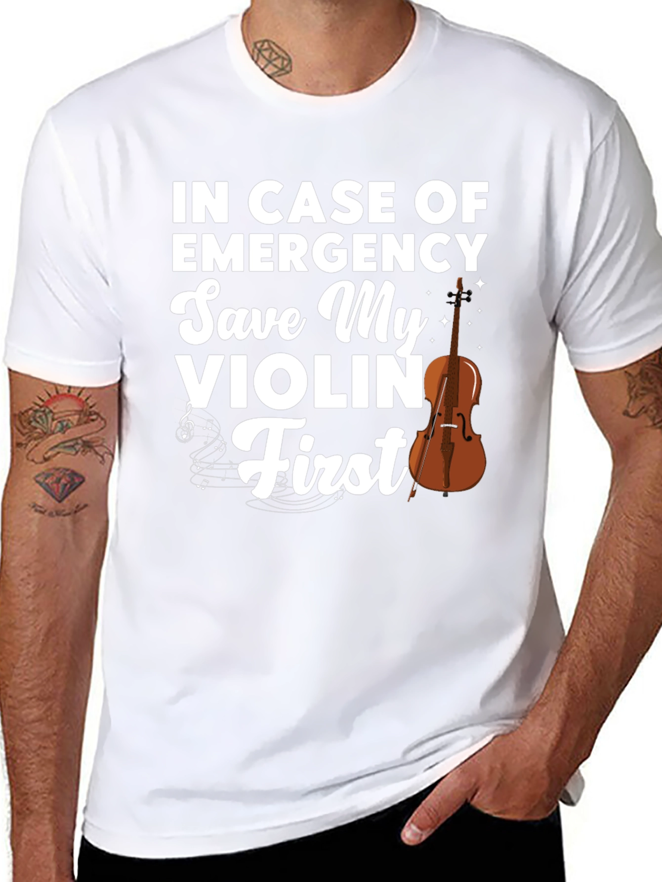 Emergency Save My Violin First Graphic T-Shirt