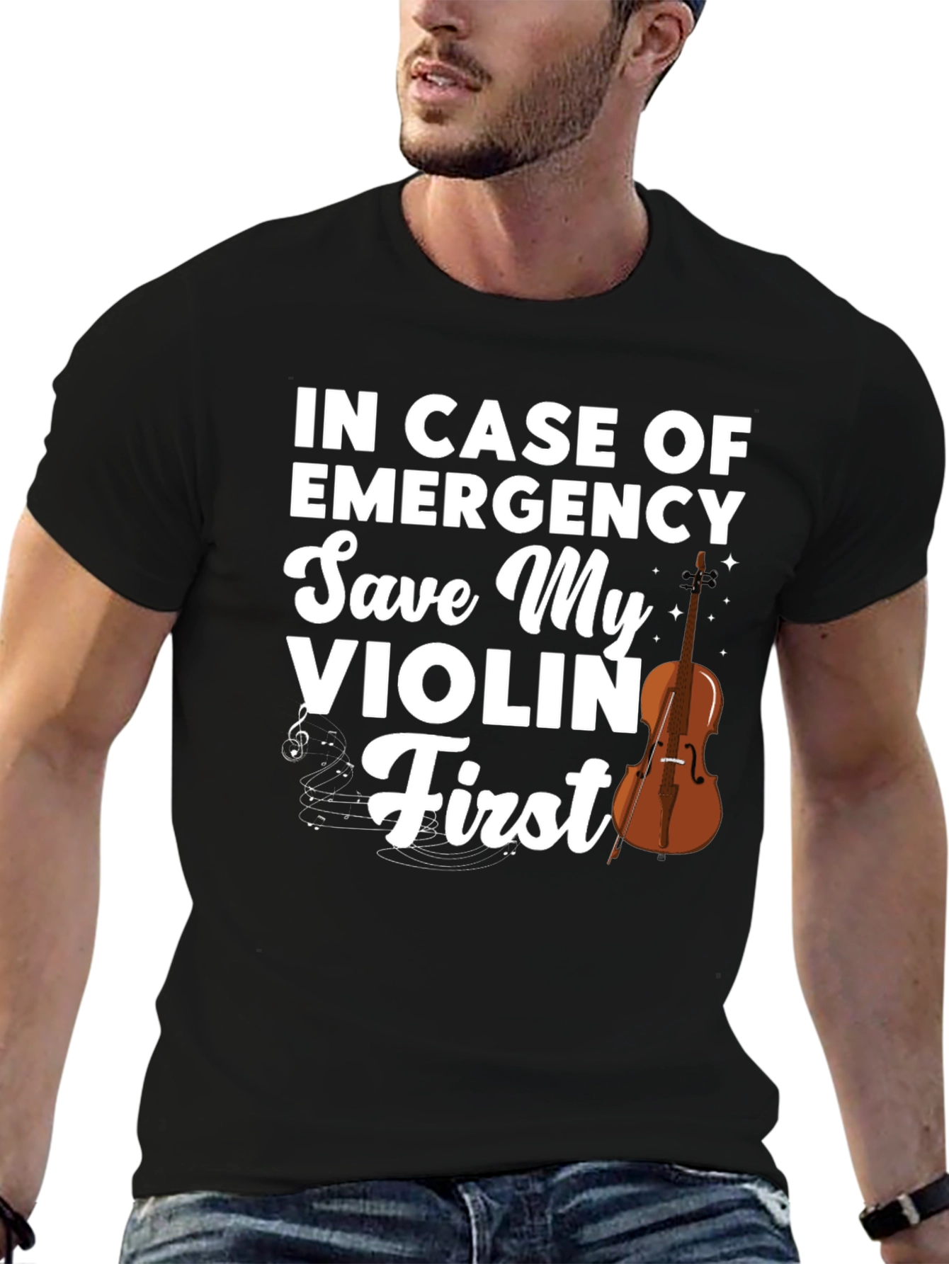 Emergency Save My Violin First Graphic T-Shirt