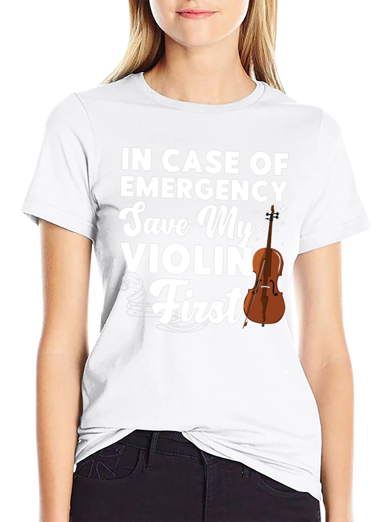 Emergency Save My Violin First Graphic T-Shirt