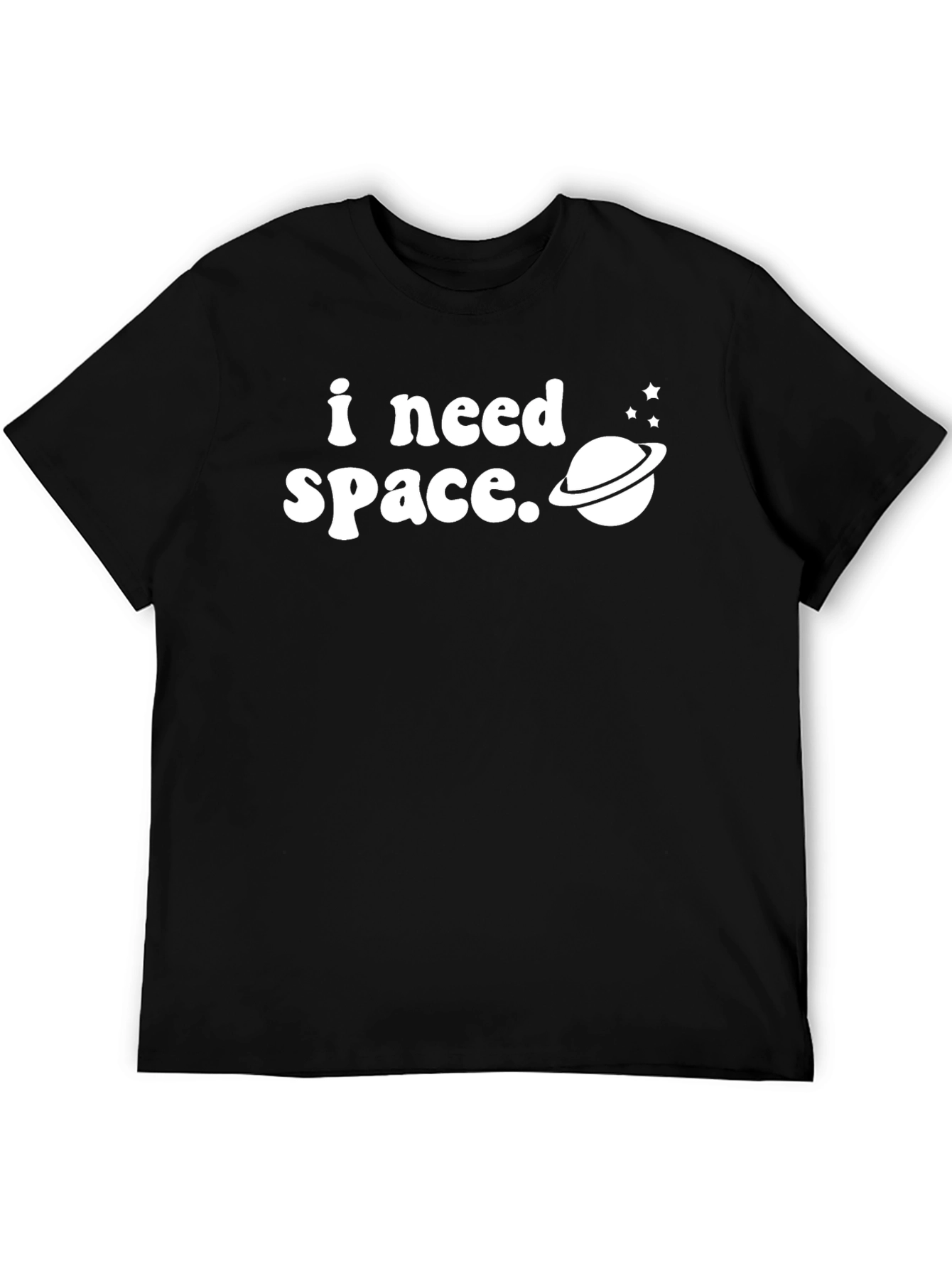 I Need Space Graphic Tee - Black T-Shirt
