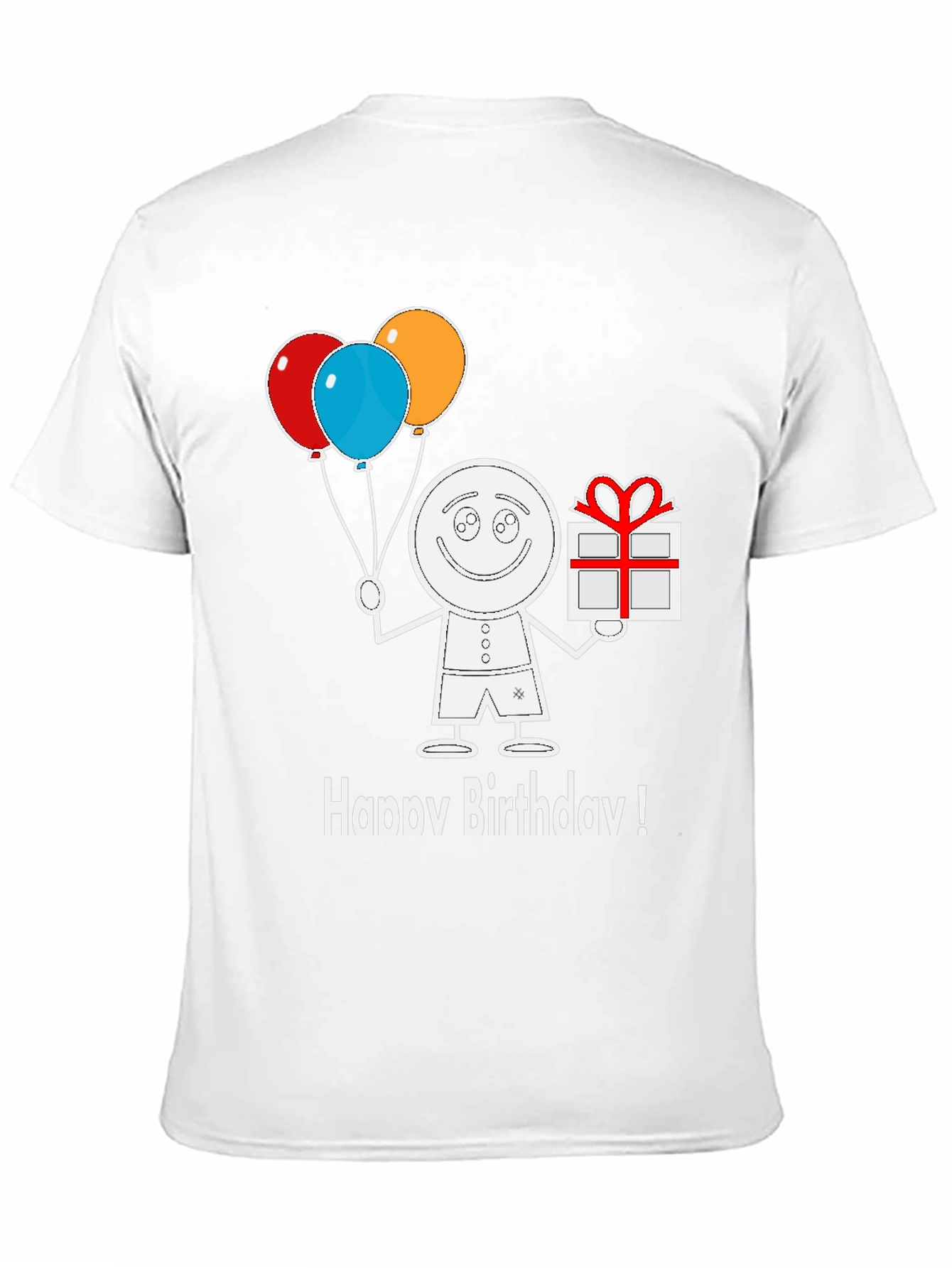Happy Birthday Cartoon Graphic Tee Shirt
