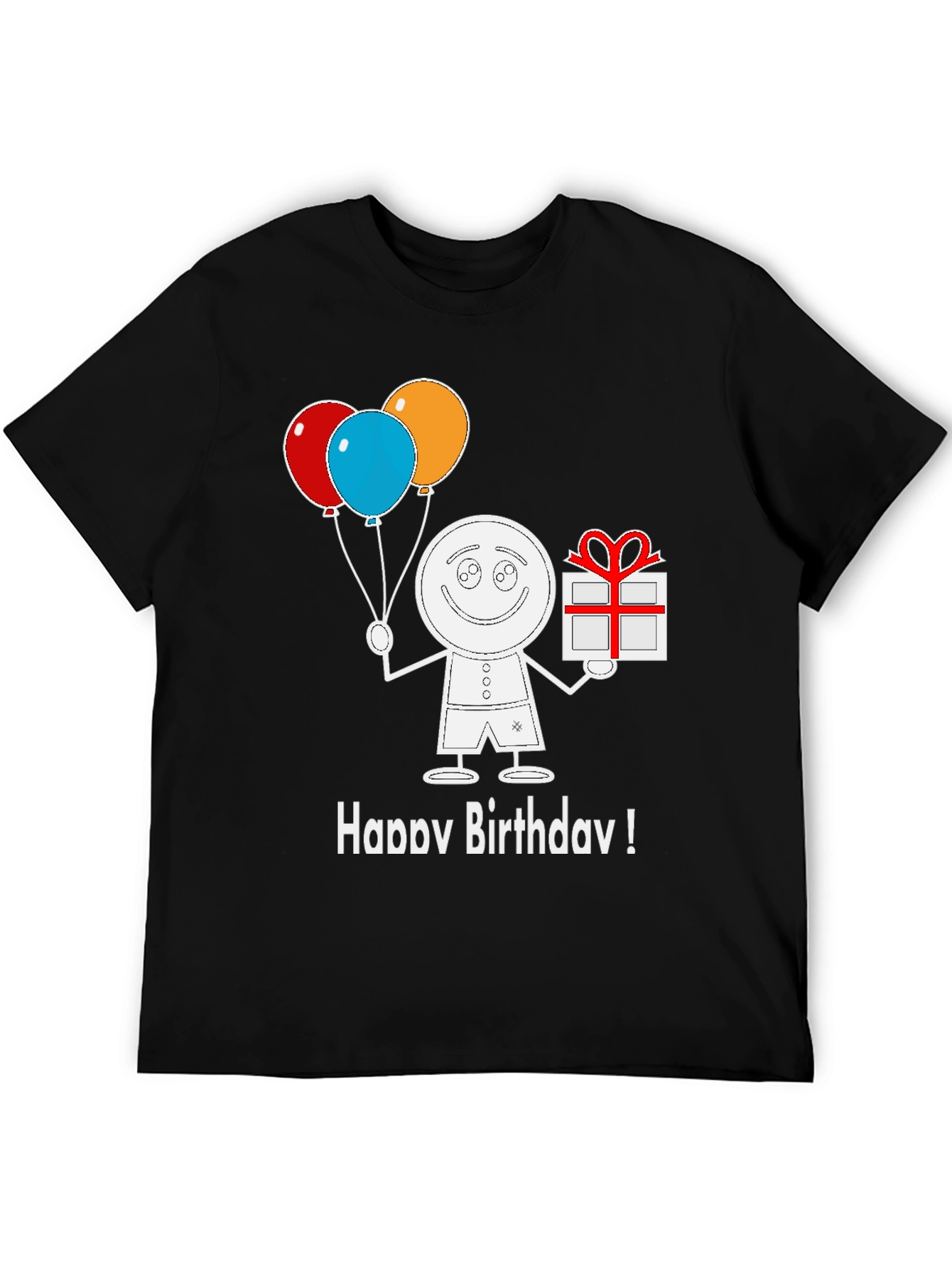 Happy Birthday Cartoon Graphic Tee Shirt