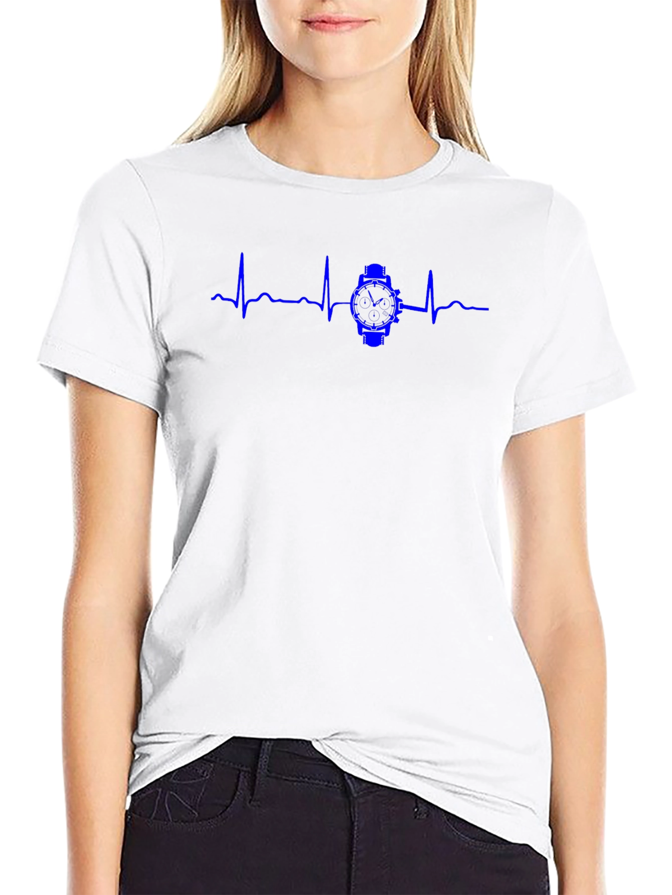 Watch Heartbeat Graphic T-Shirt - Stylish Casual Wear