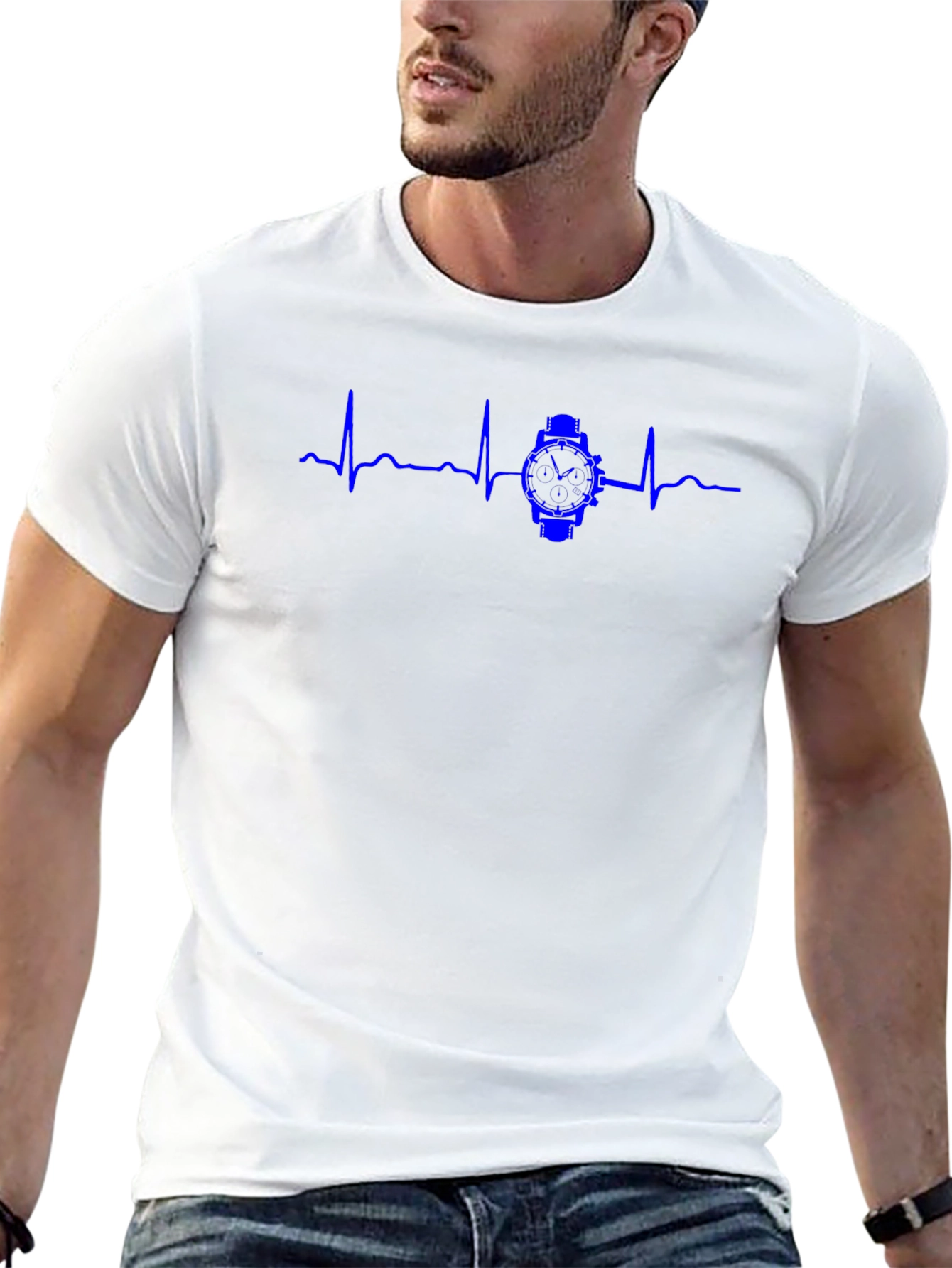 Watch Heartbeat Graphic T-Shirt - Stylish Casual Wear