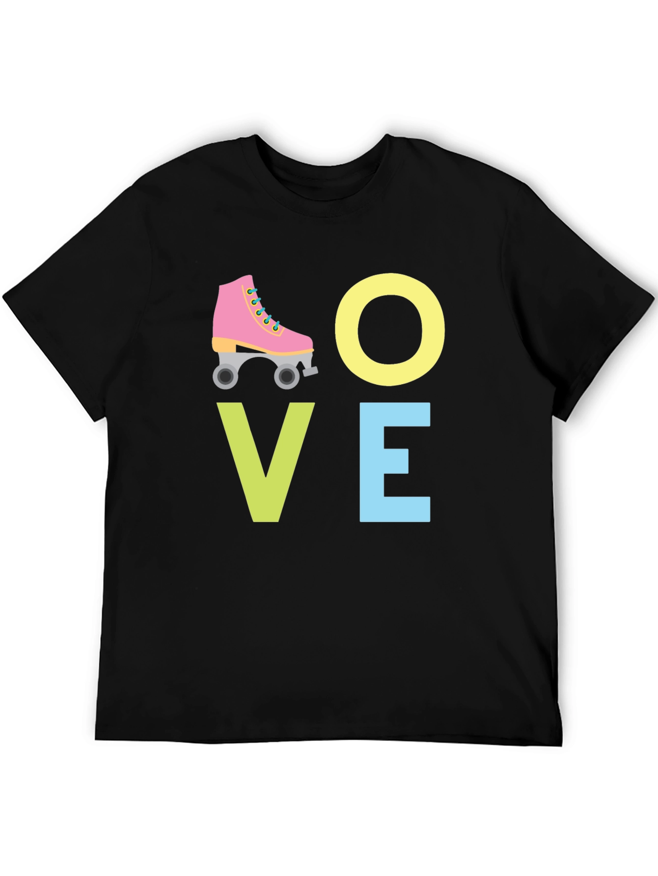 Love Roller Skating Graphic Tee - Black