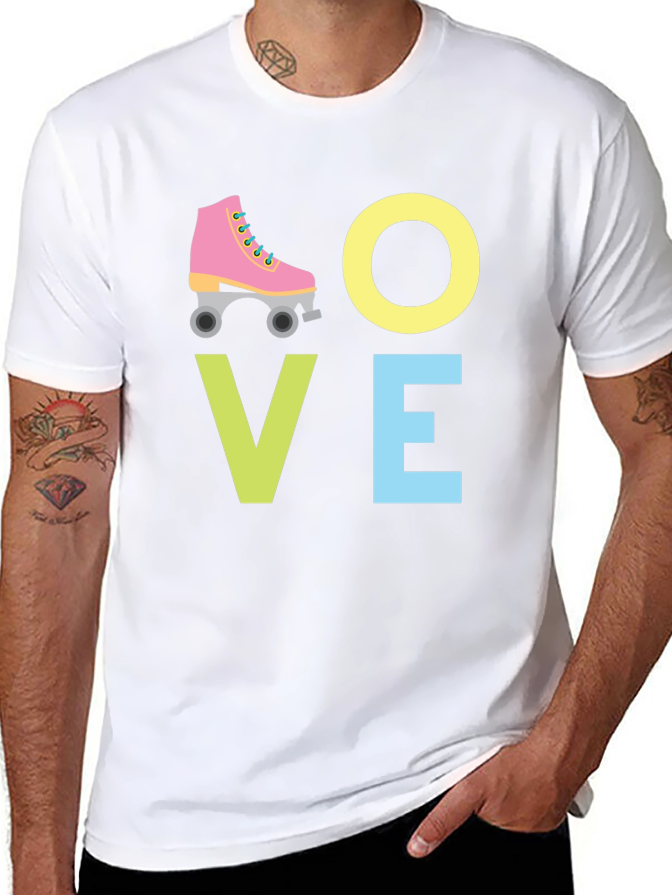 Love Roller Skating Graphic Tee - Black
