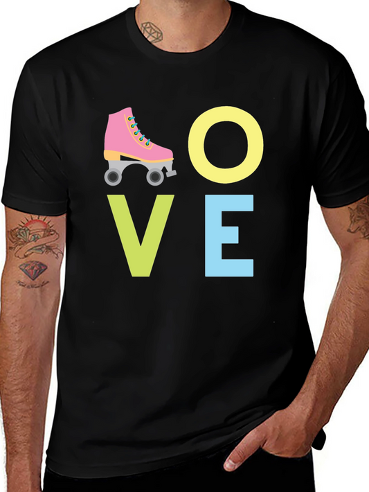 Love Roller Skating Graphic Tee - Black