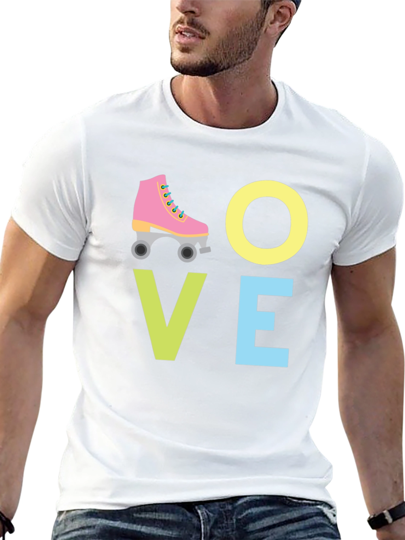 Love Roller Skating Graphic Tee - Black