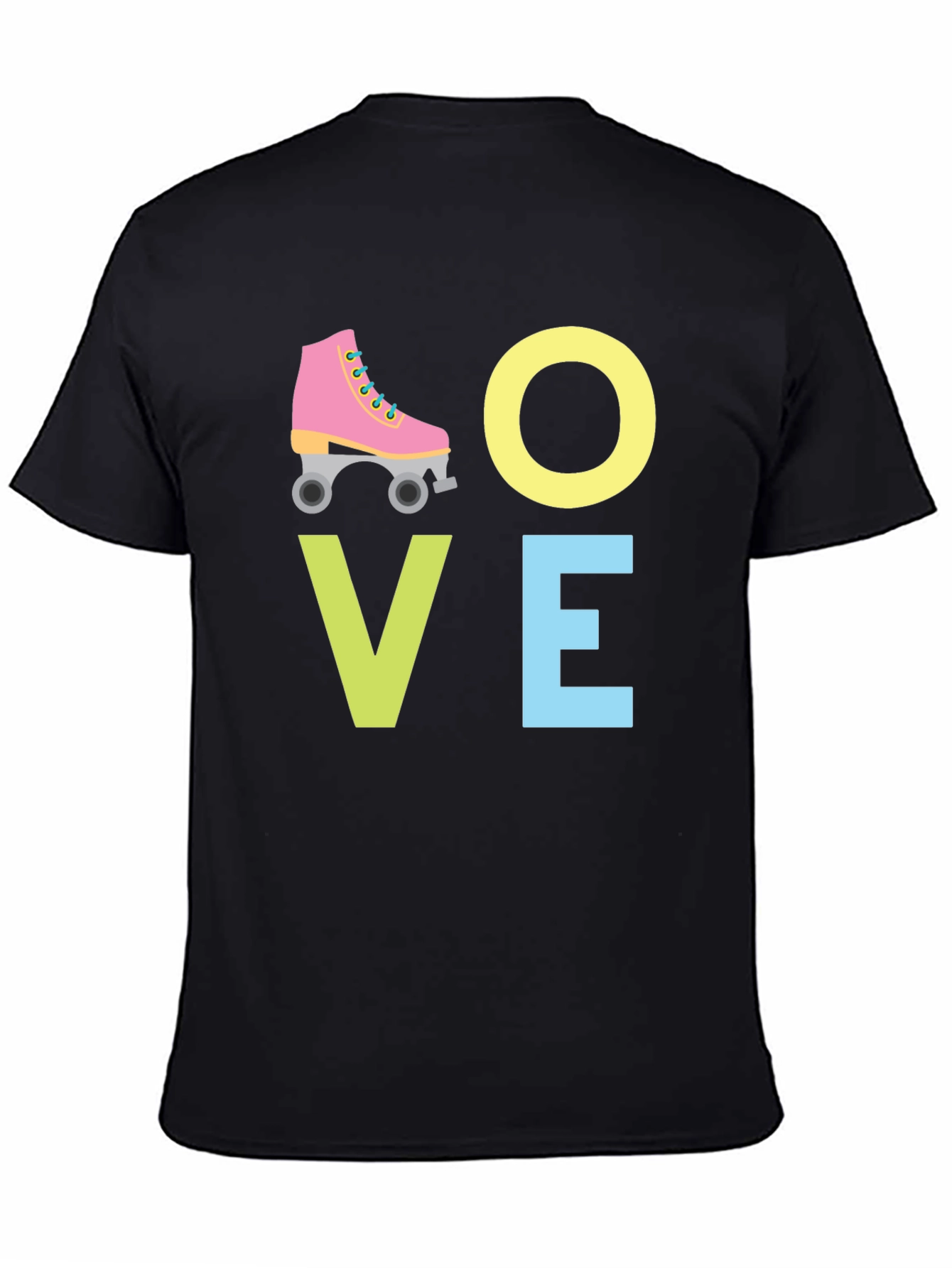Love Roller Skating Graphic Tee - Black