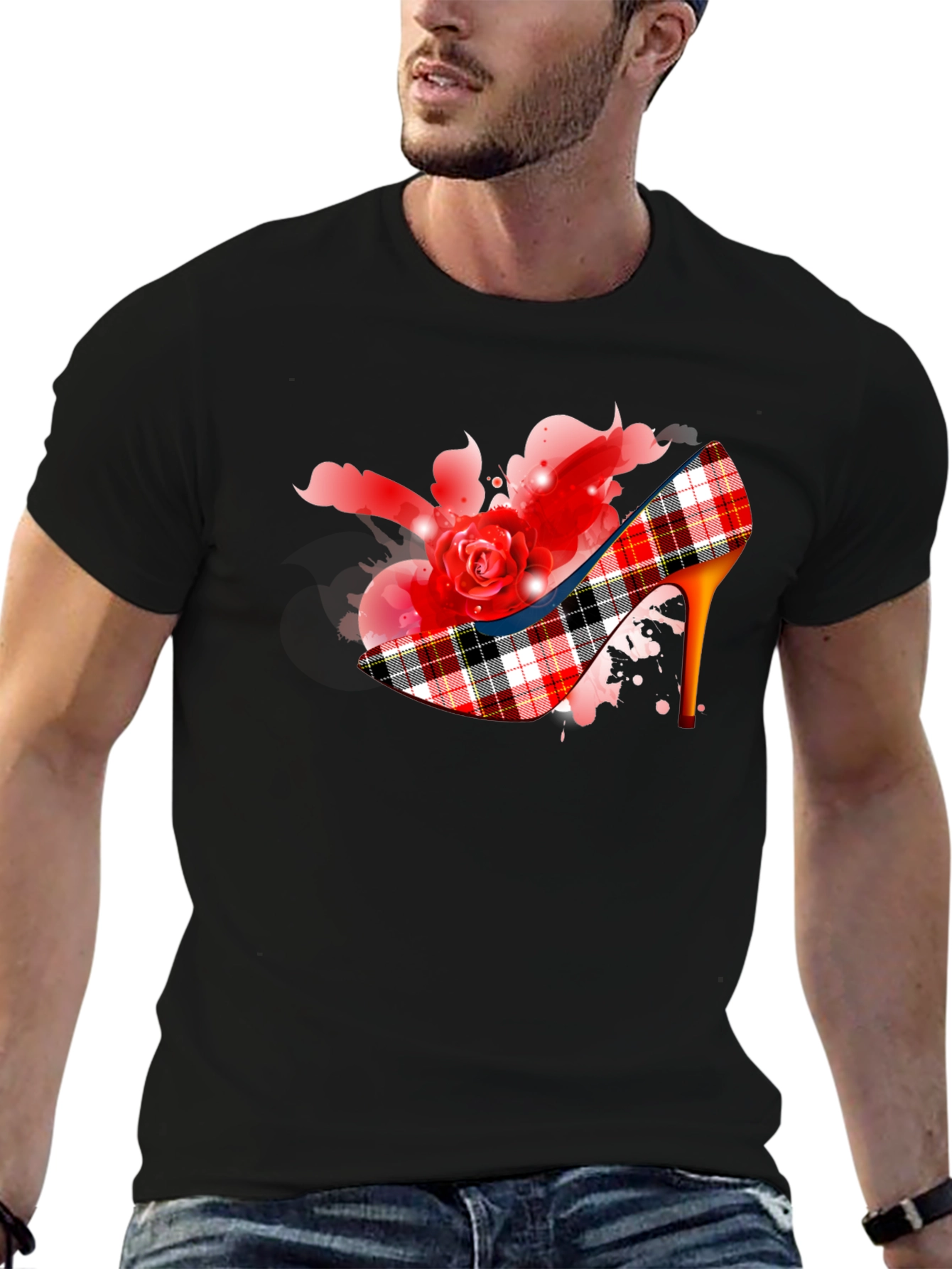 Rose Heel Graphic Tee - Stylish & Unique
